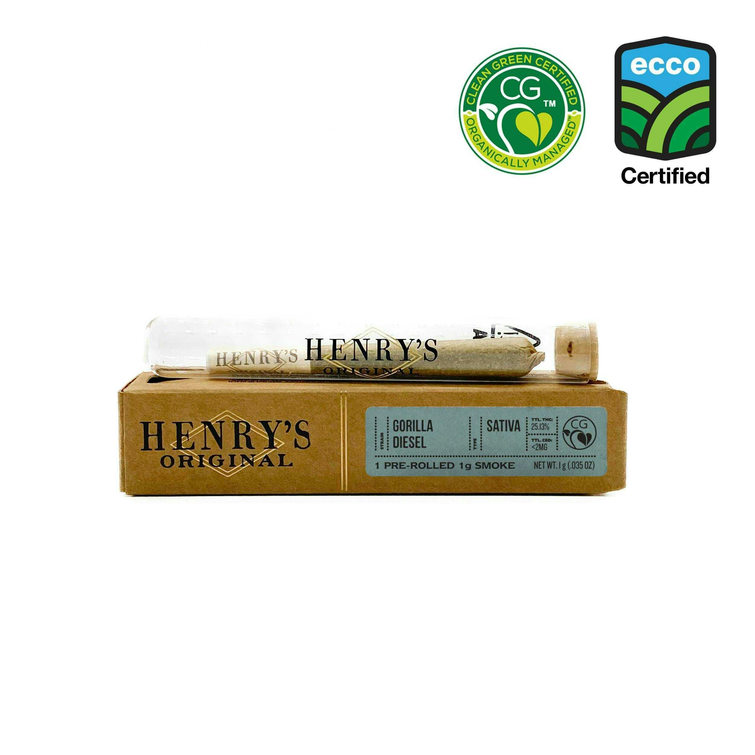 Henry's Original | Gorilla Diesel | Joint | 1g