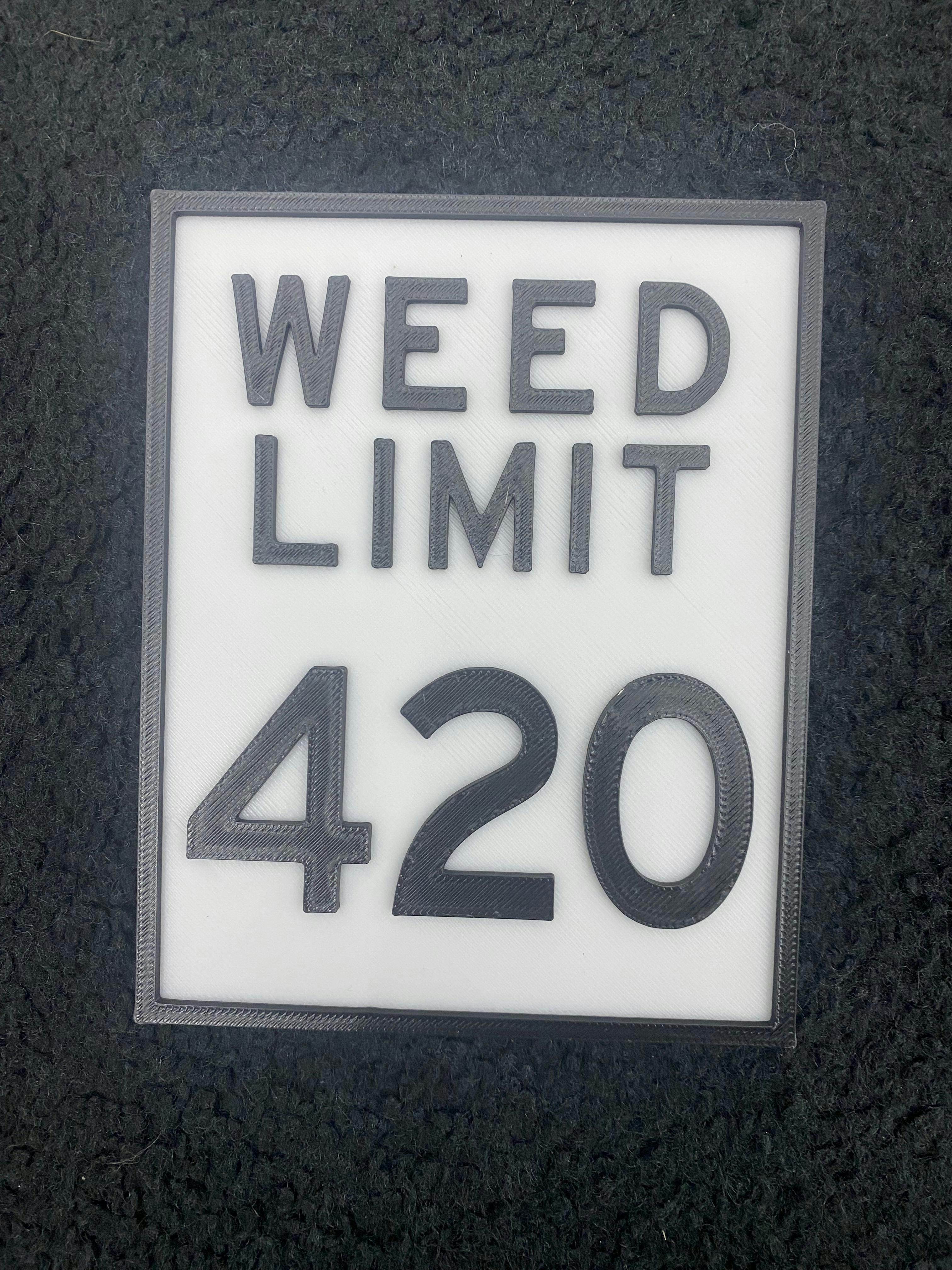 DaMonic GAMING - SPEED LIMIT 420 SIGN [BOTH]