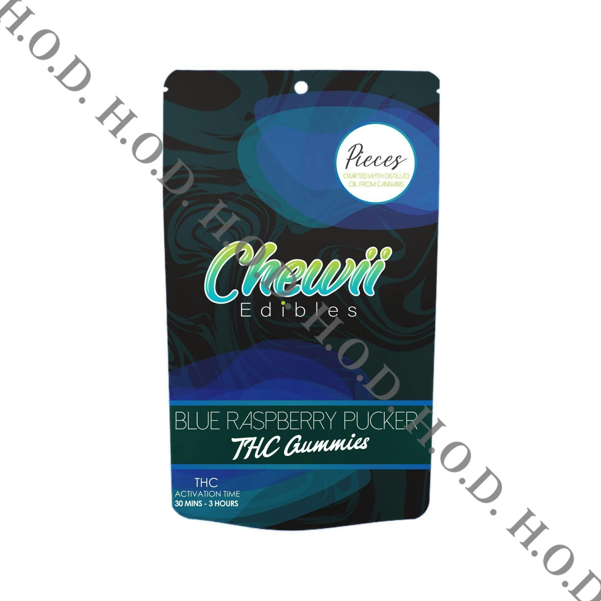Chewii Blue Raspberry Pucker Fast Acting Gummies