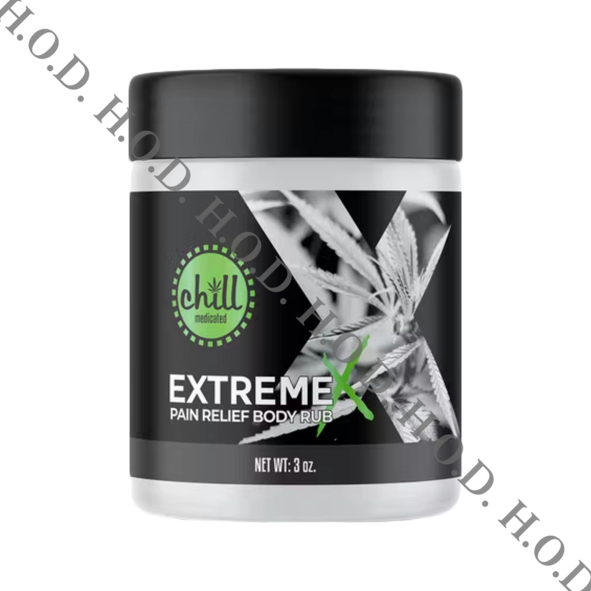 Chill Medicated Extreme X Body Rub 1:1 THC/CBD 2000mg/