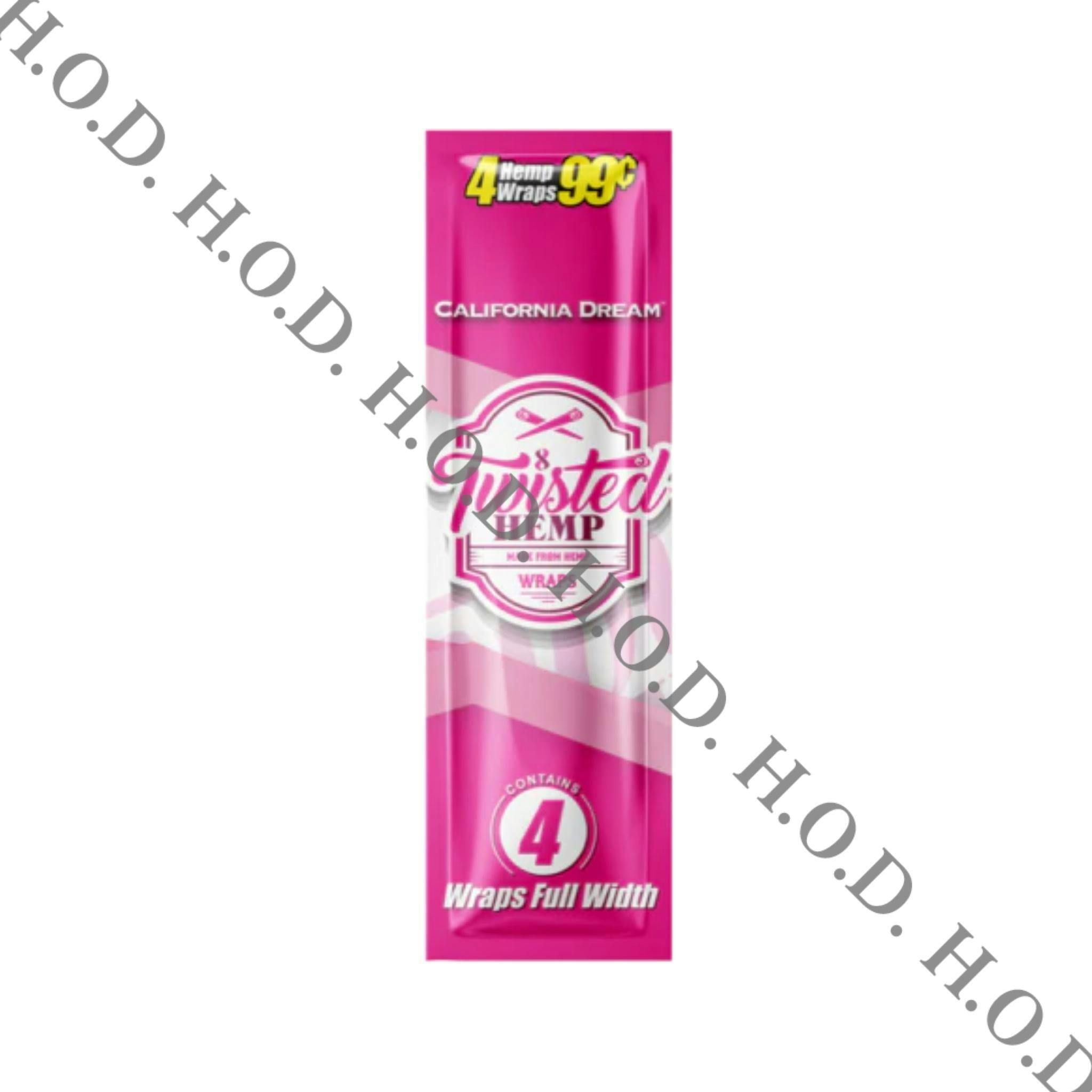 Twisted Hemp California Dream Wraps 4 Pack