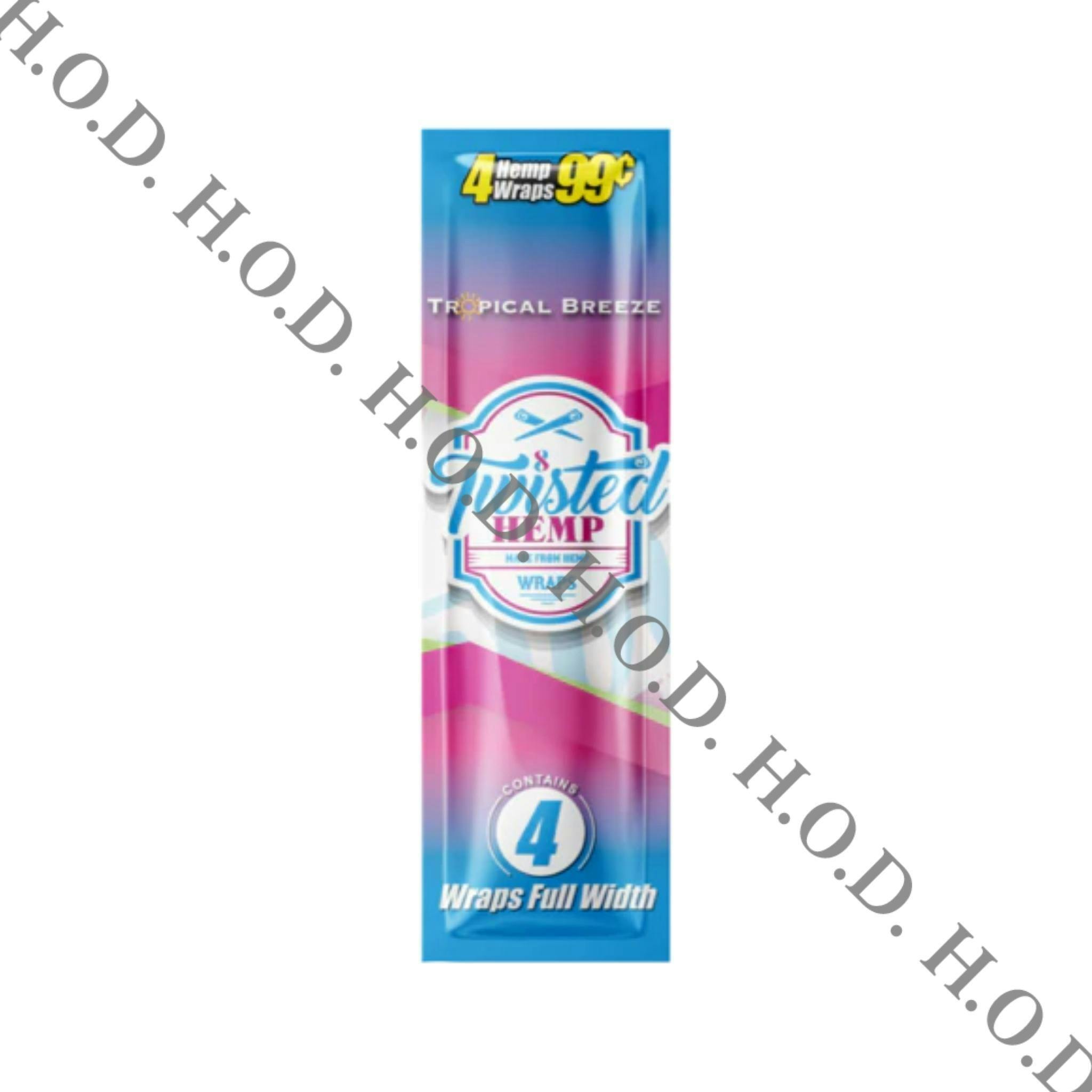 Twisted Hemp Tropical Breeze Wraps 4 Pack