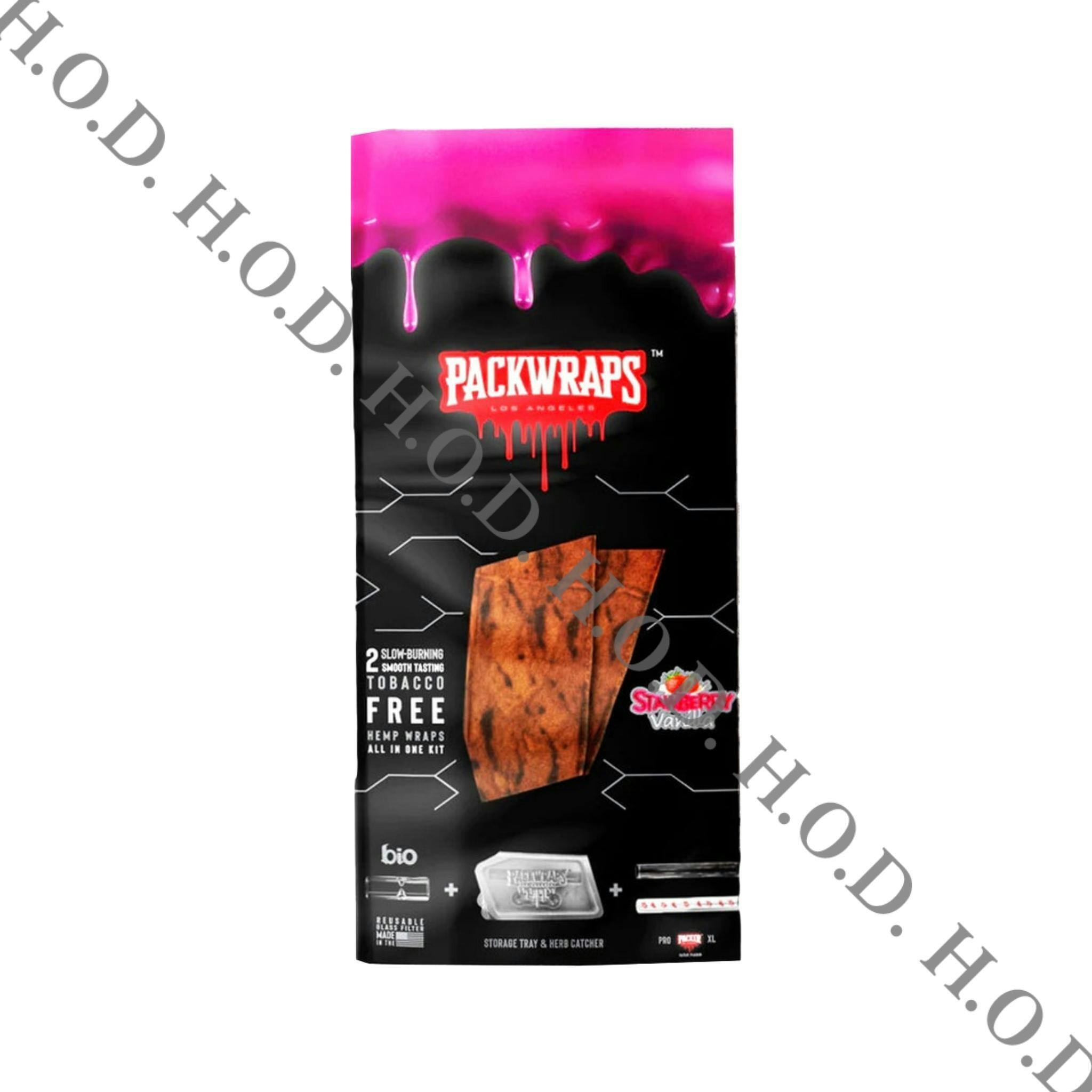 Packwraps Strawberry Vanilla Hemp Wraps 2 Pack