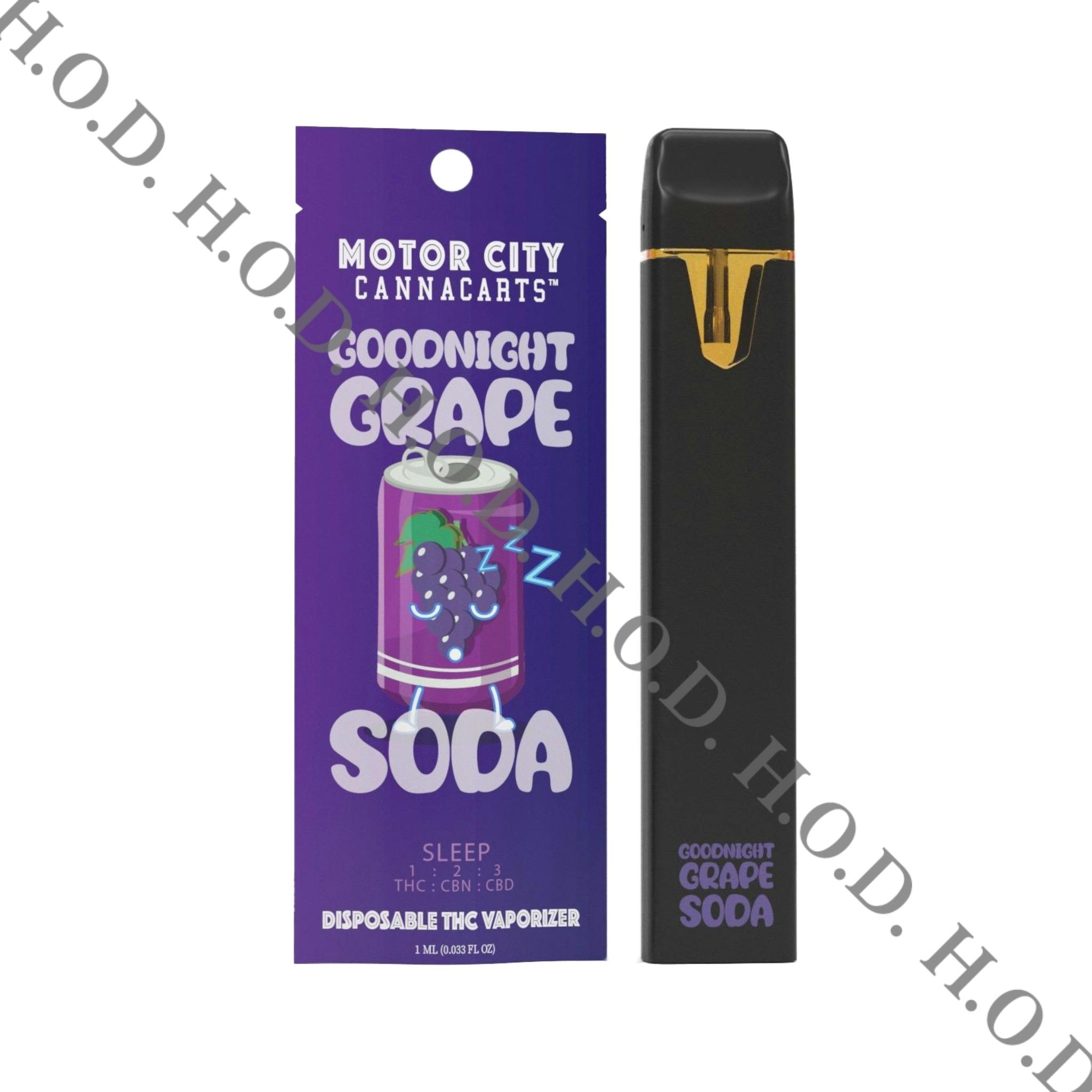 Motor City Cannacarts Goodnight Grape 1:2:3 THC/CBN/CBD Disposable