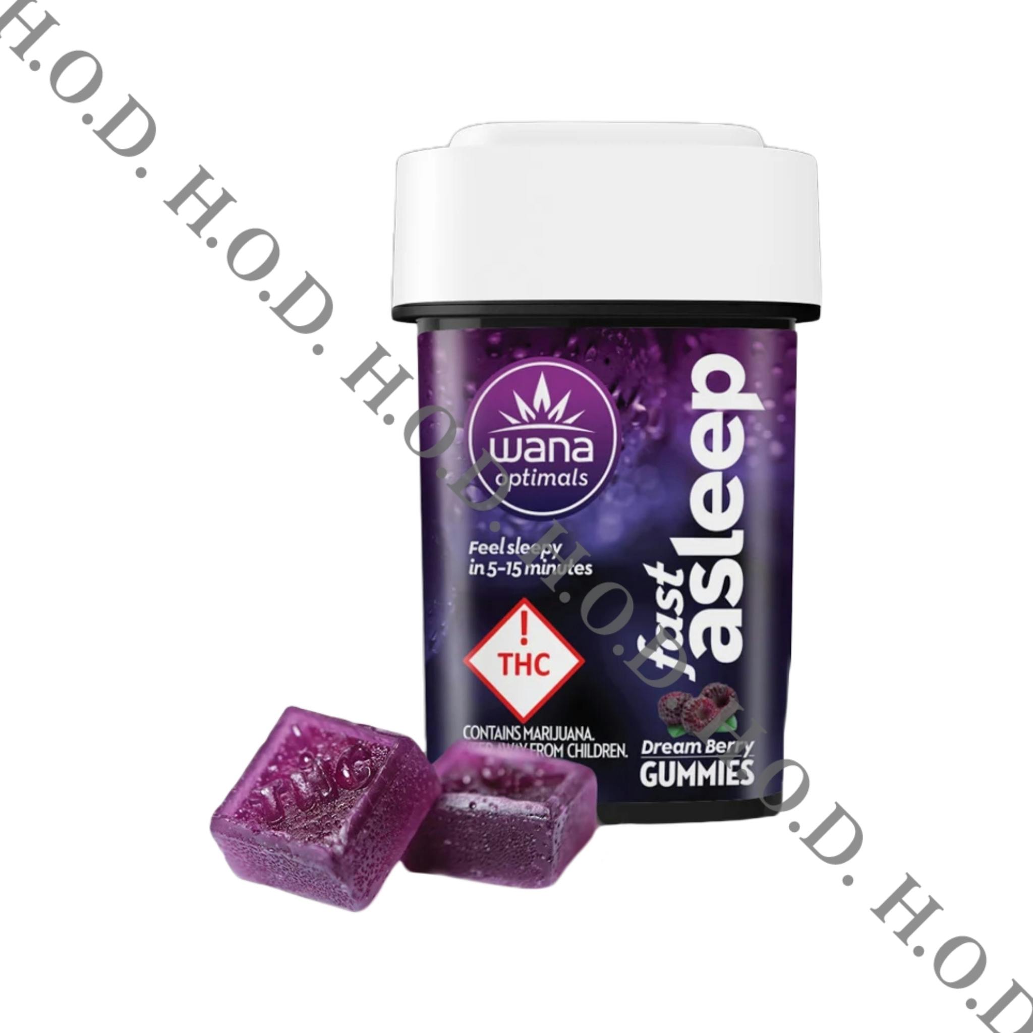 Wana Optimal Fast Asleep Dream Berry Gummies 10:2:2:2 CBD/THC/CBG/CBN