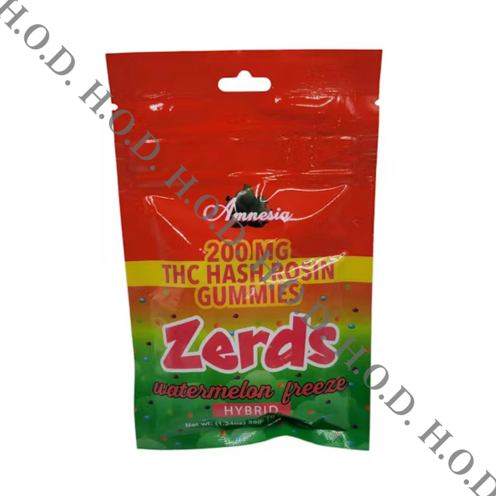 Amnesia Zerds Watermelon Freeze Hash Rosin Gummies