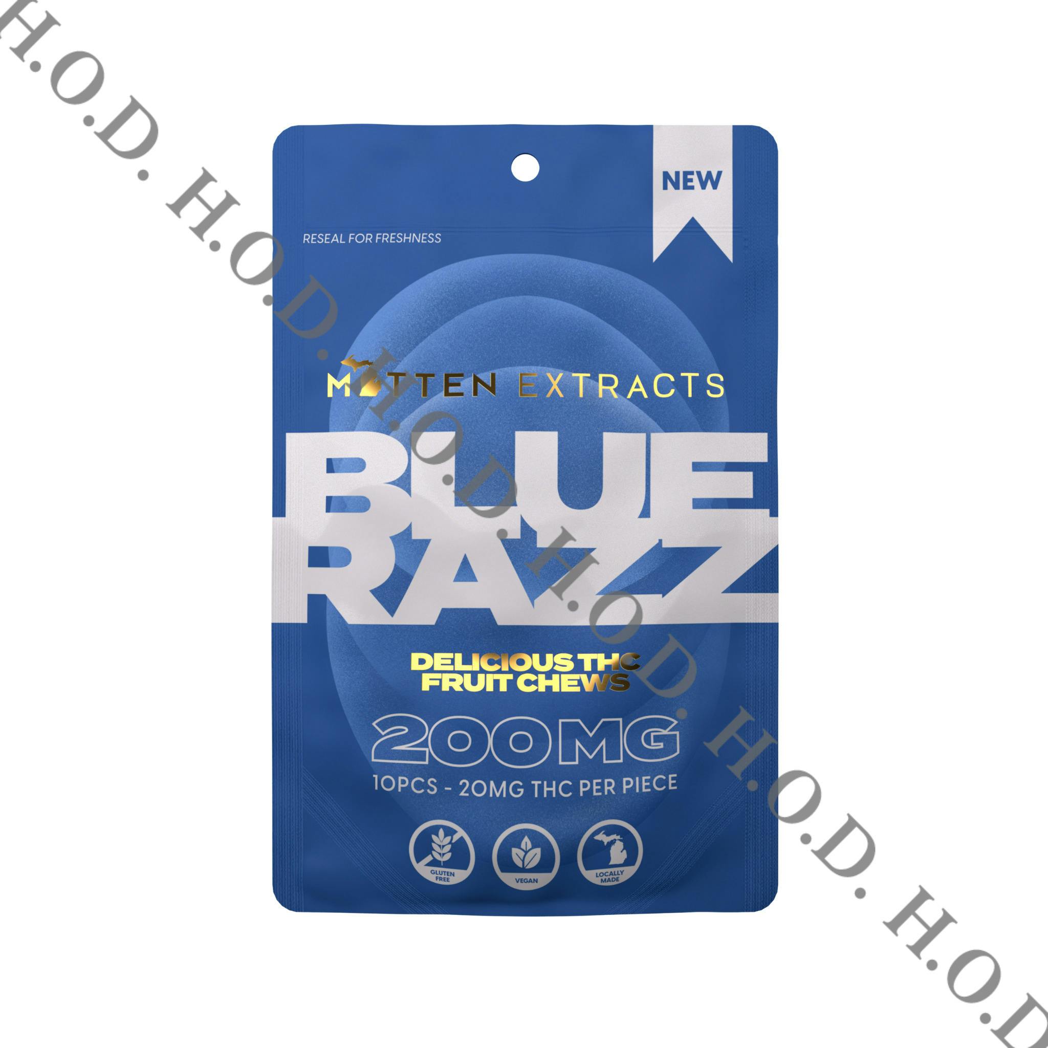 Mitten Extracts Blue Raz Gummies