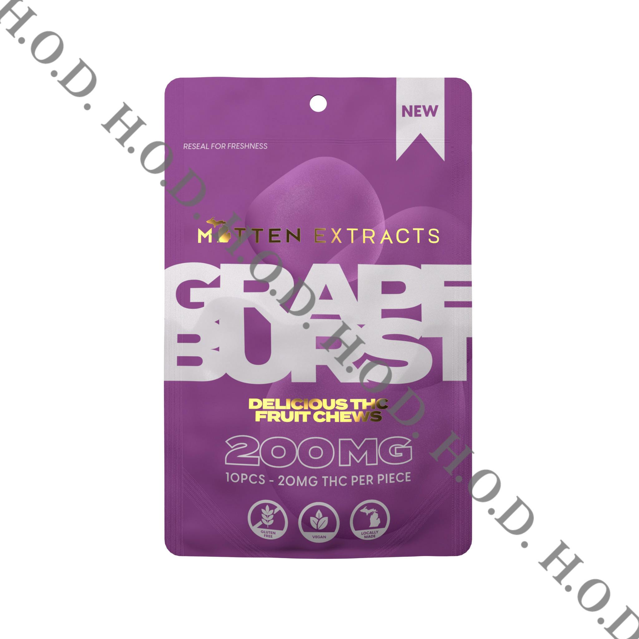 Mitten Extracts Grape Gummies