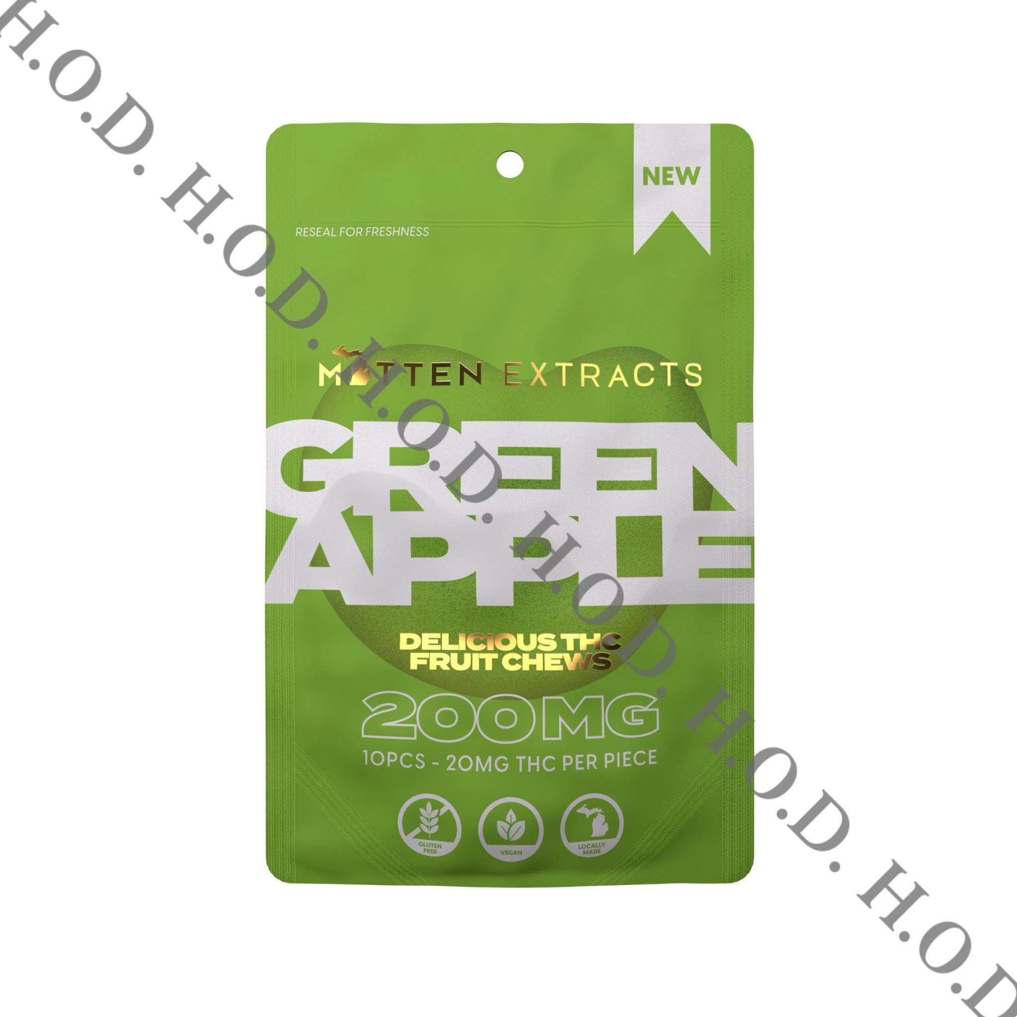 Mitten Extracts Green Apple Gummies