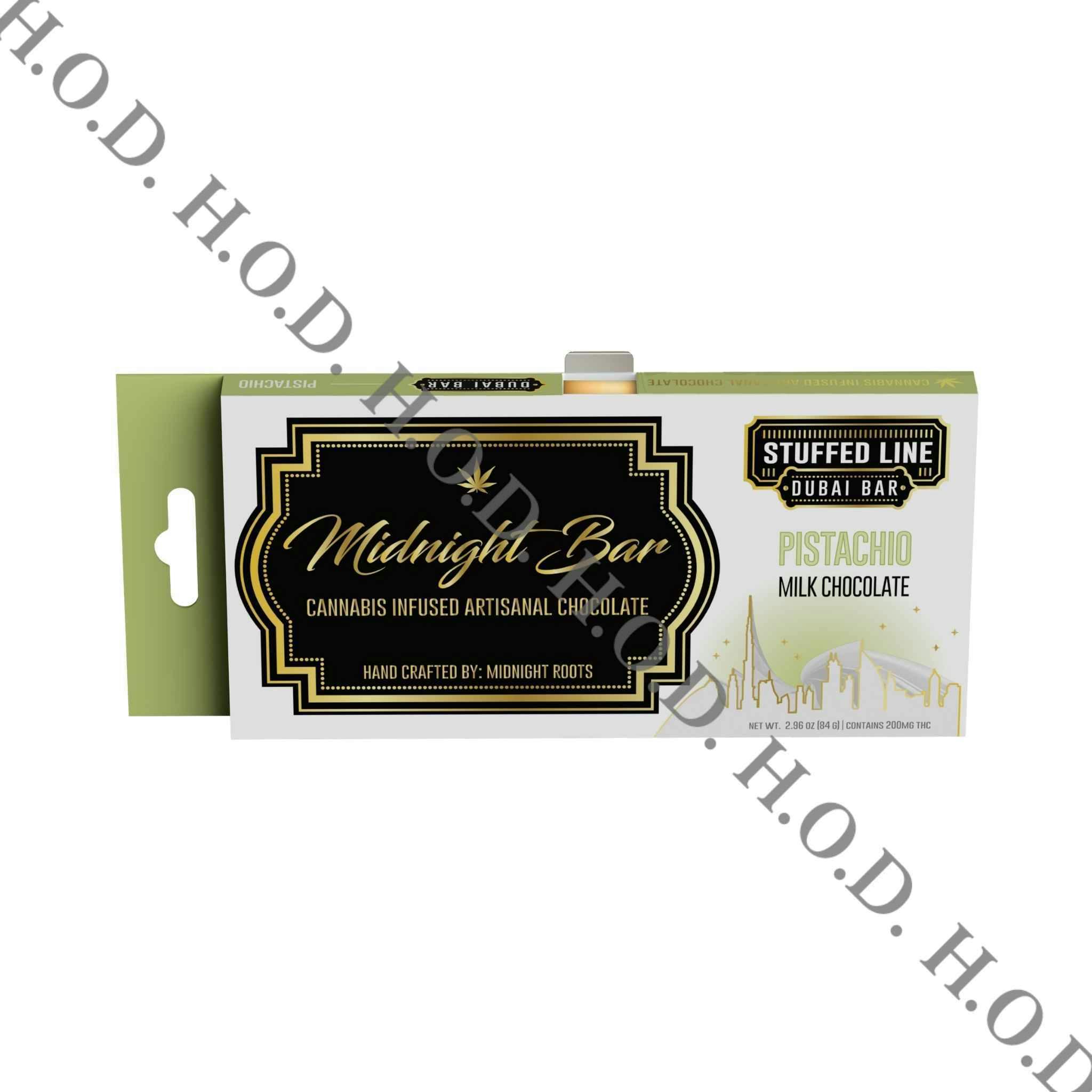 Midnight Roots Stuffed Dubai Chocolate Bar