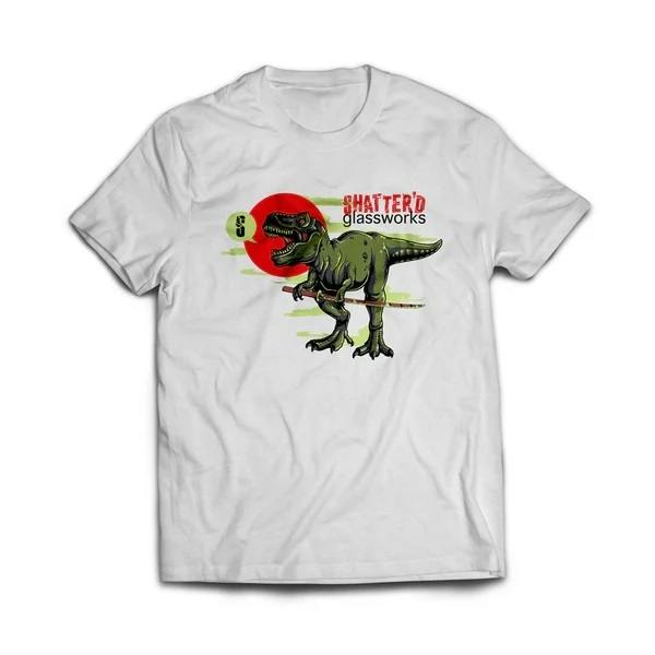 Shatter'd White Tshirt Dino Medium