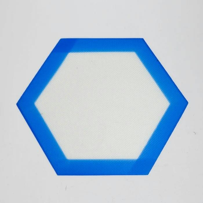 Non-Stick Silicone Dab Mats Hexagon Large Blue
