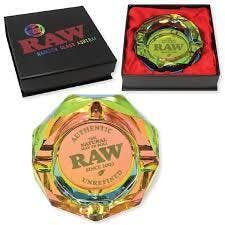 Raw Glass Ashtray Rainbow