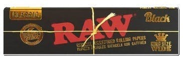 Raw Papers and Tips- Black King Size- Wide