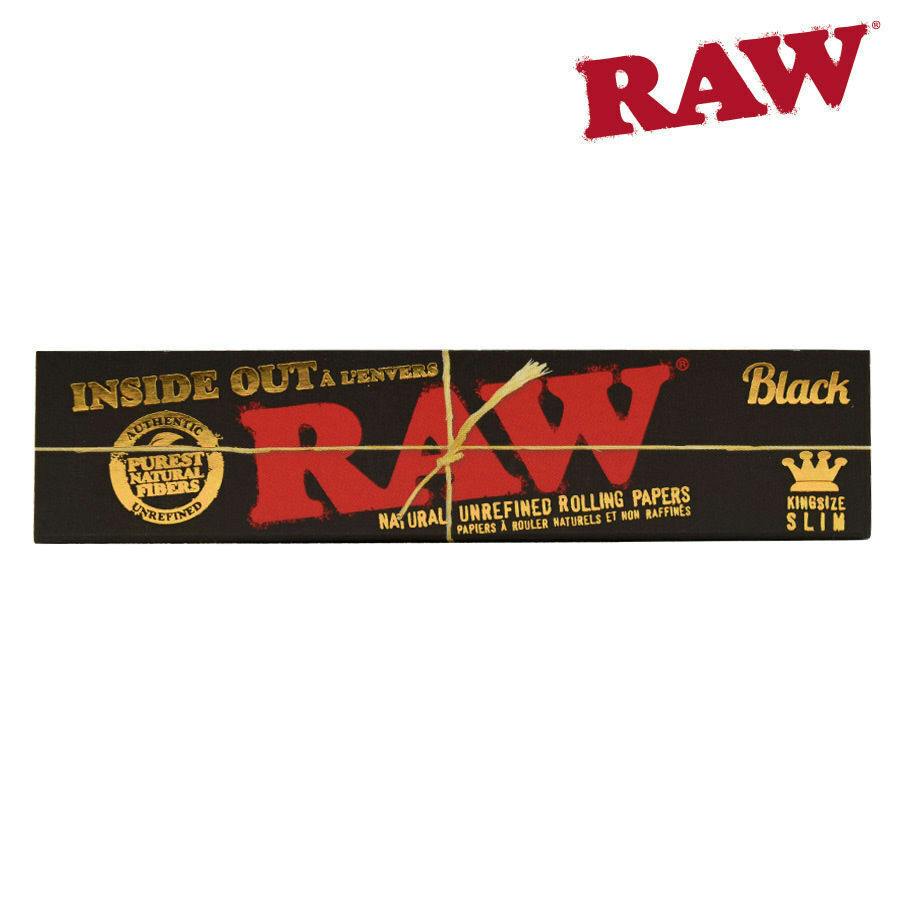 Raw Papers and Tips- Black King Size- Inside Out
