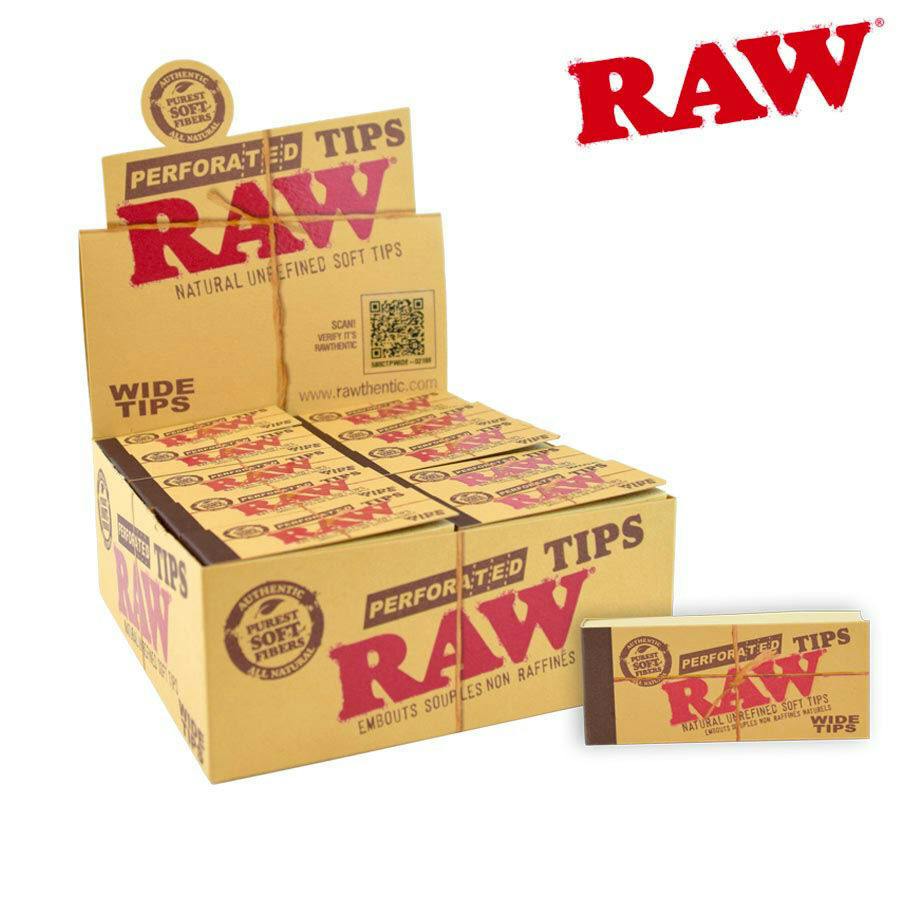 Raw Soft Wide Perforated Tips - 50pk