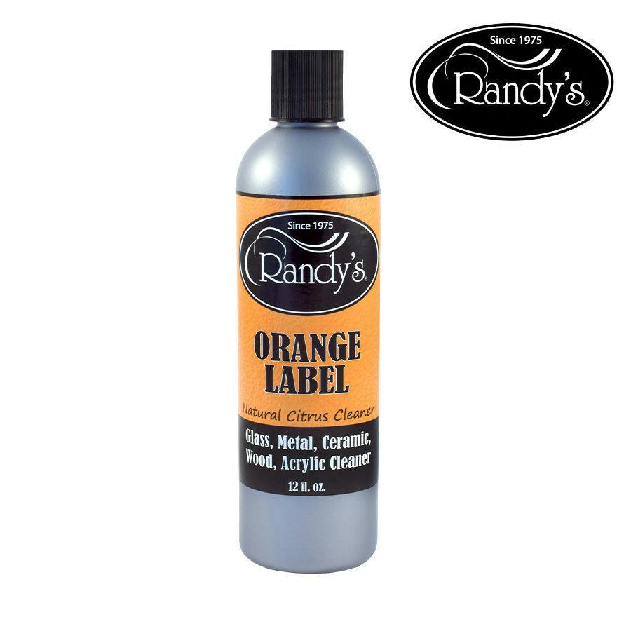 Randy's Orange Label Cleaner silicone, glass, metal, ceramic, wood and acrylic formula - 12 oz
