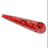 Kush RX Red Reactive Glaze Ceramic Hand Pipe 7.5"