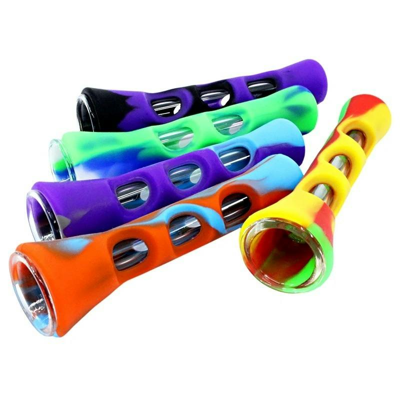 Silicone and Glass 2-Piece Chillum - 3.5"