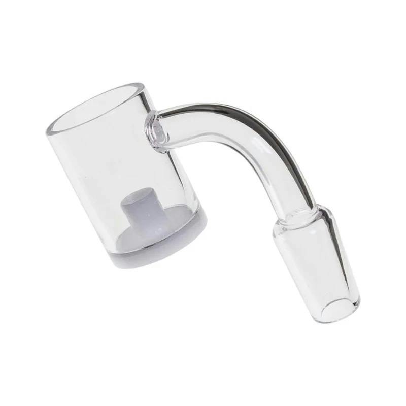 90° Opaque Bottom Domeless Banger w/ Thermal Core - Flat Male - 14mm