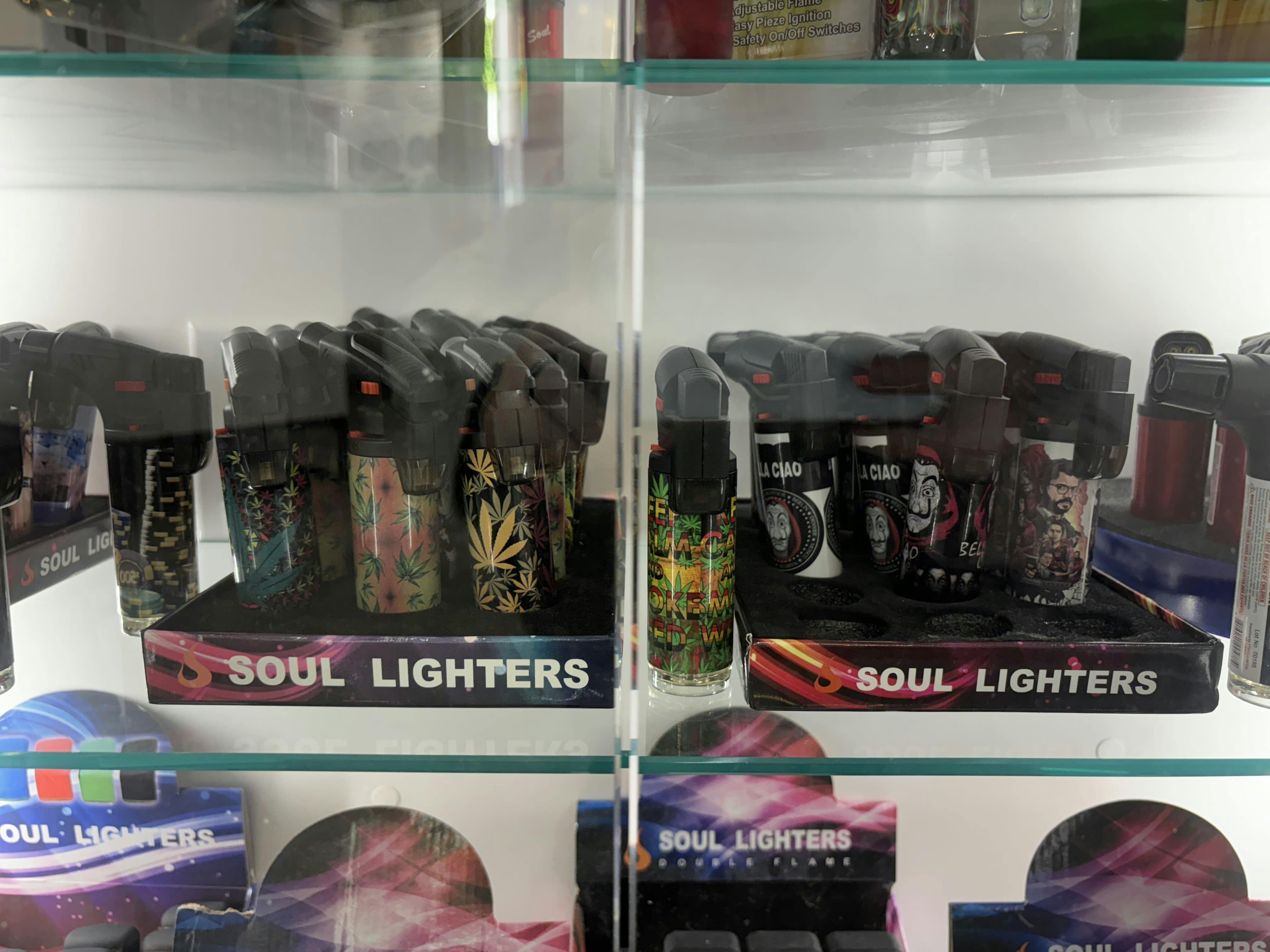 Medium Torch Lighters (Assorted Designs, Soul, Newport,Etc)