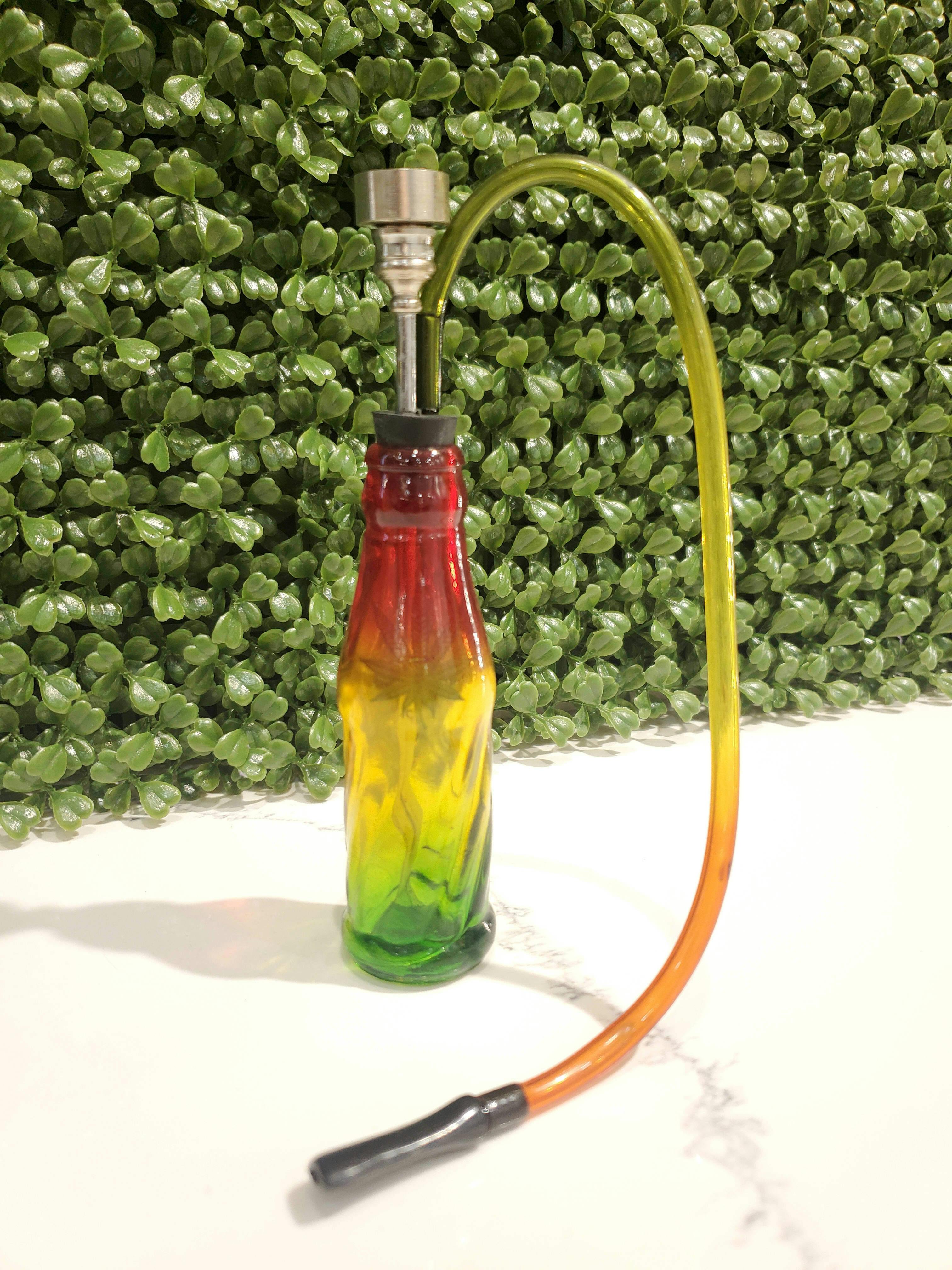 Rasta Glass Bottle Pipe