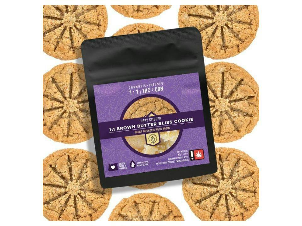 Cookie - TF - Hapy Kitchen - 100mg Brown Butter Bliss Cookie THC:CBN (Sugar Magnolia Hash Rosin)