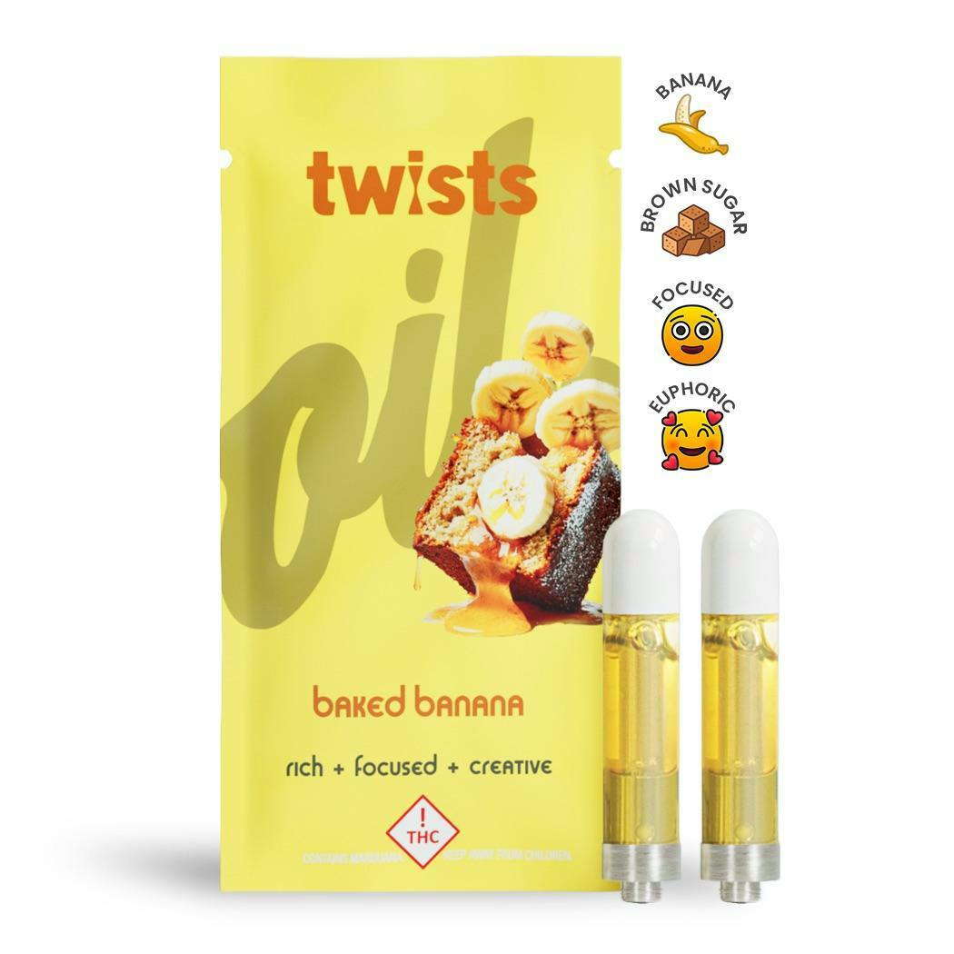 Cartridge: ~ Oil Twists ~ Flavored ~ Baked Banana ~ Green Leaf Special
