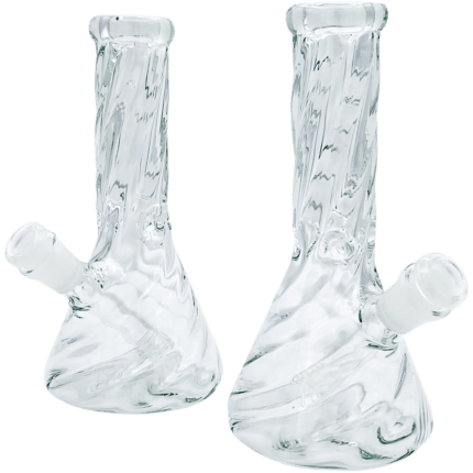 Bong - TF - 8" Clear Twisted Beaker