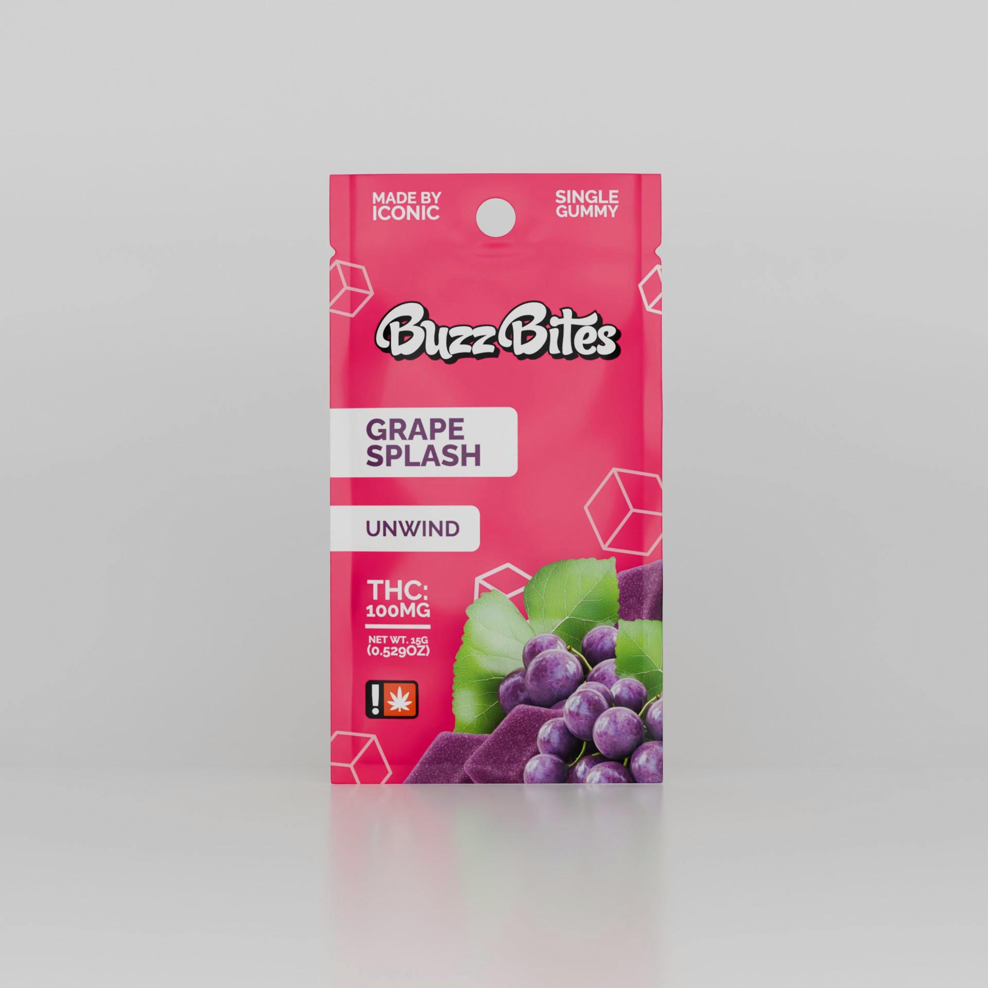 Gummy: ~ Buzz Bites ~ Unwind ~ Grape Splash ~ Green Leaf Special