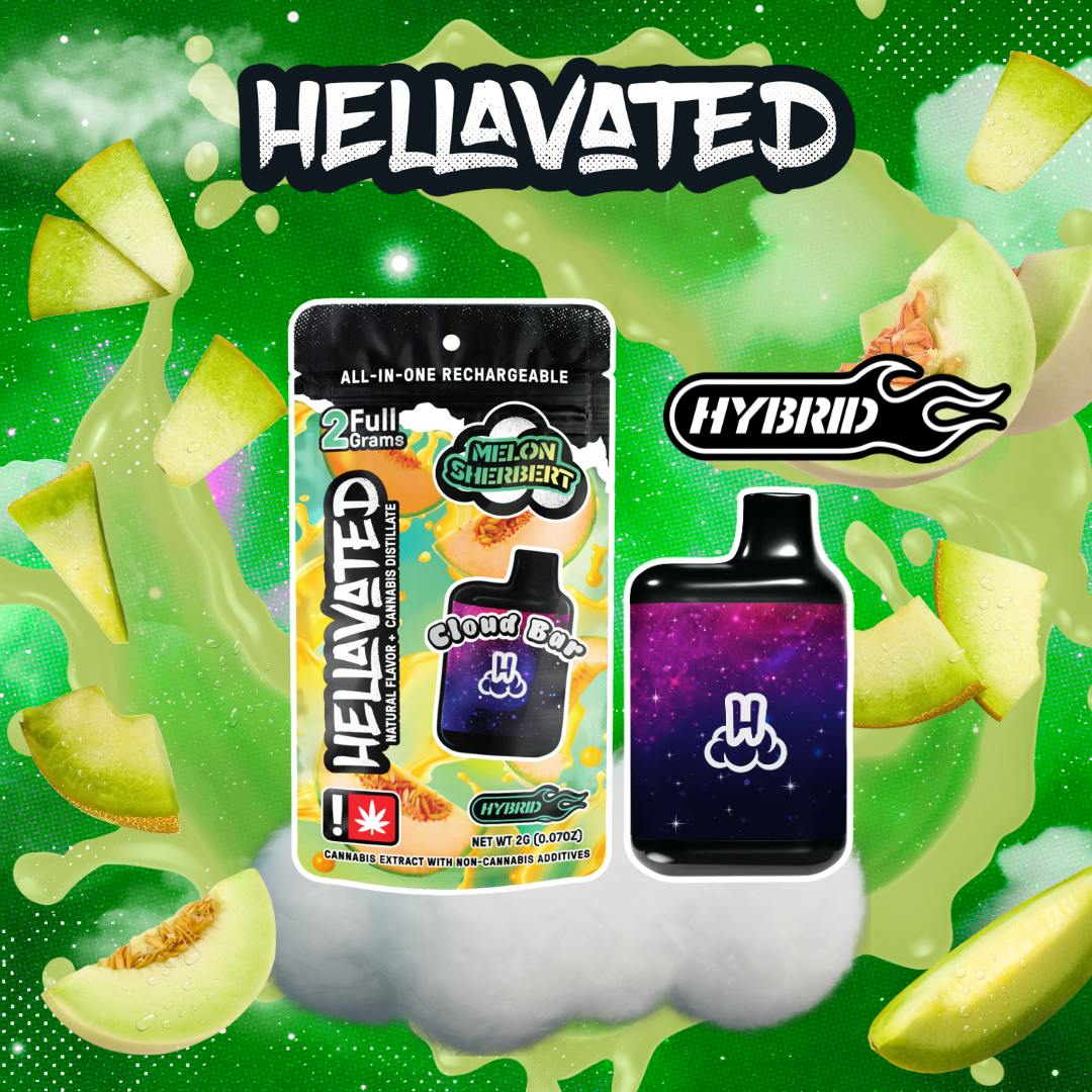 *Cartridge - TF - Hellavated - 2g Flavored All-In-One - GLS - Melon Sherbert