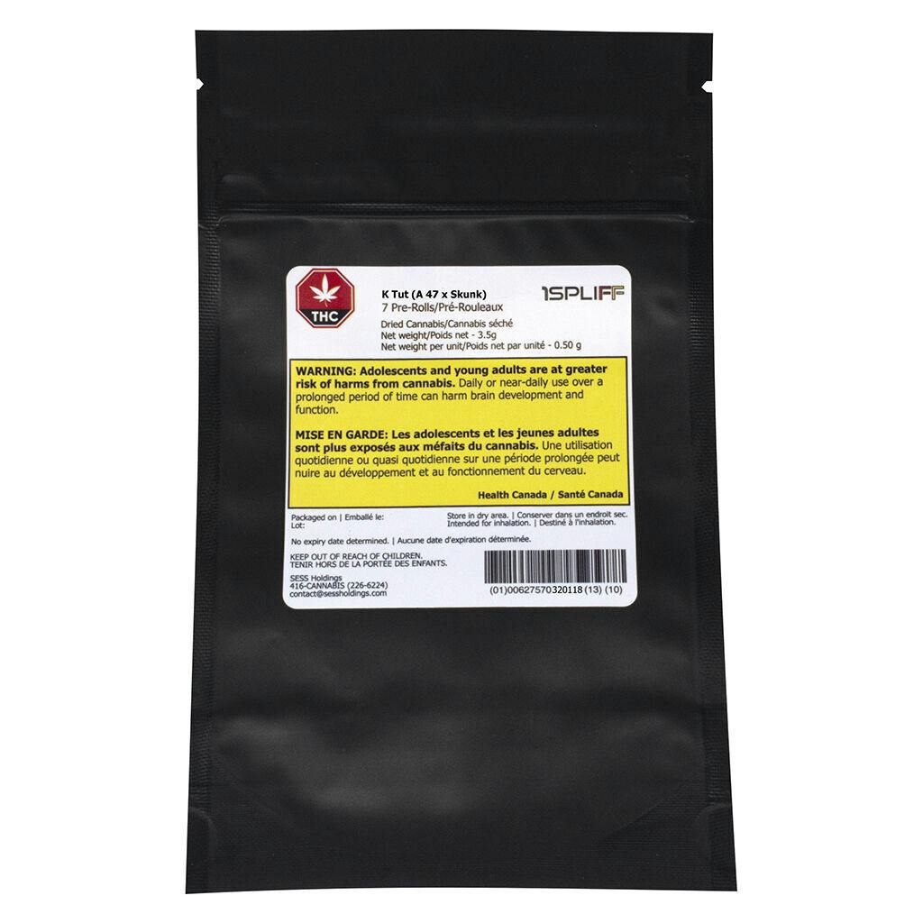 1 SPLIFF - King Tut Pre-Roll Indica - 7x0.5g