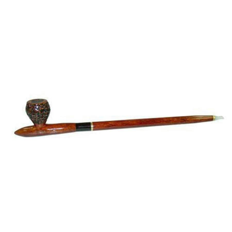 16" Engraved Bowl Rosewood & Sassafras Pipe by Shire Pipe