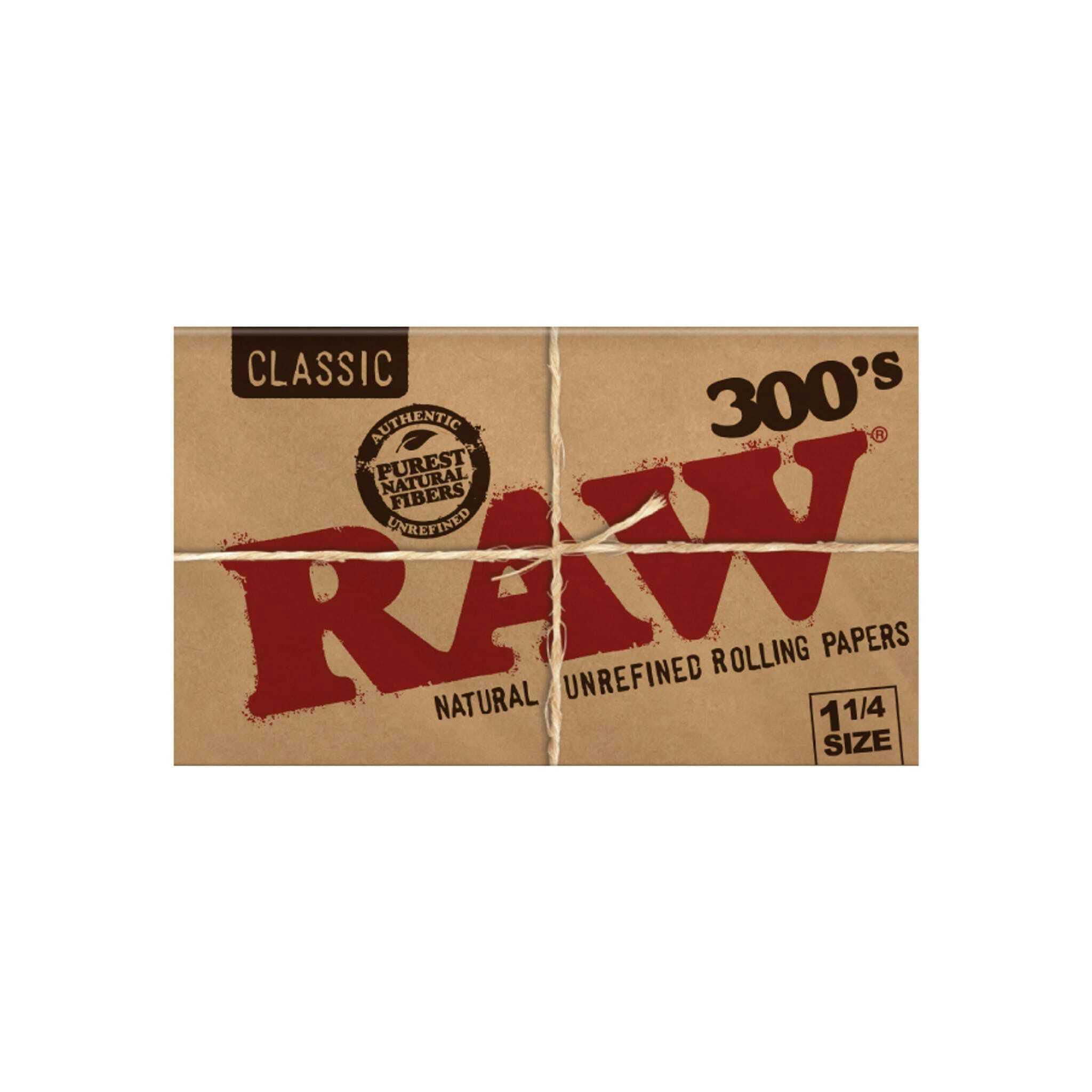 RAW - 1 1/4" Classic Unbleached 300s Rolling Papers