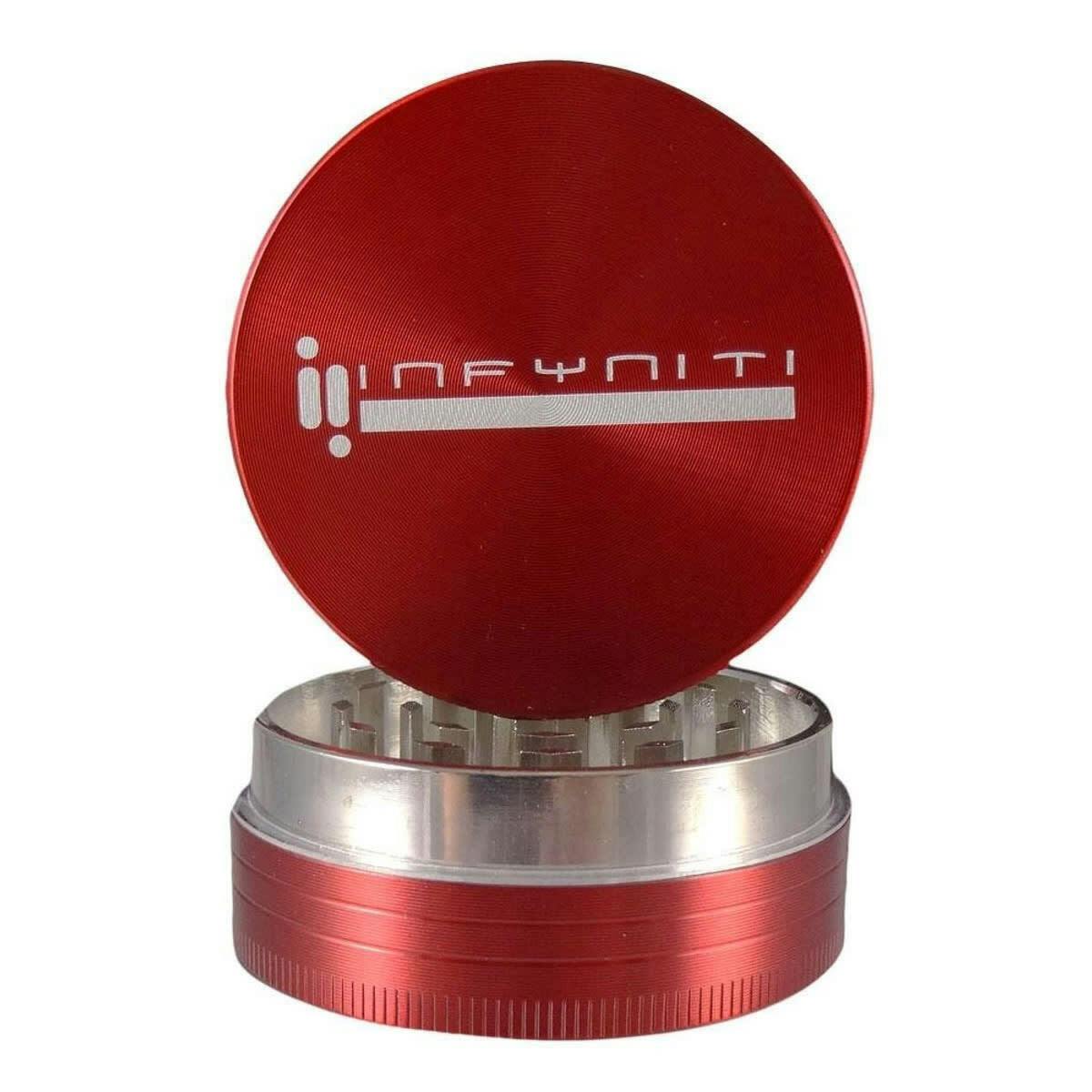 2.2" 2-Piece Zinc Grinder by Infyniti - Red
