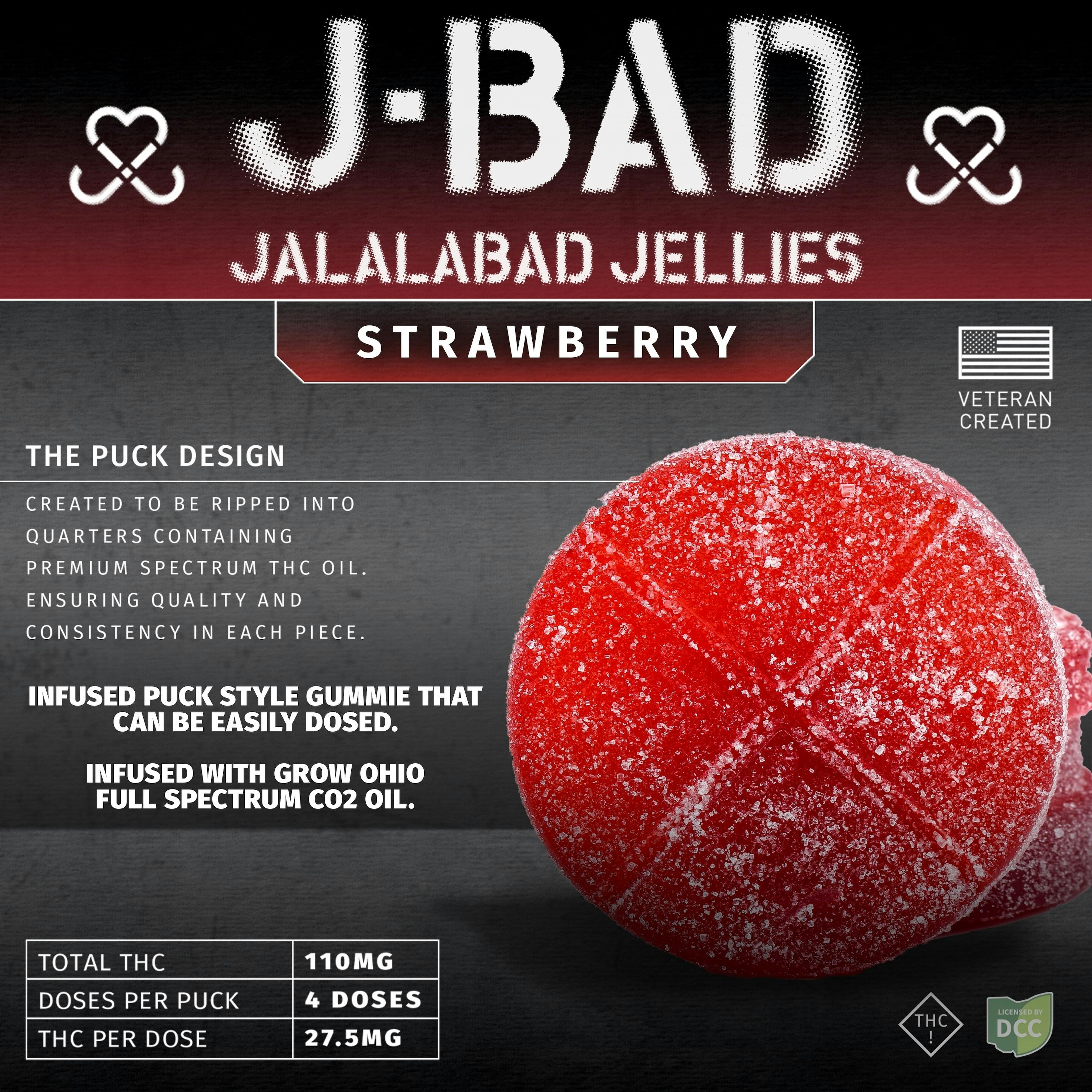 Strawberry - Gummies - 110mg - 4pk at Pure Ohio Wellness
