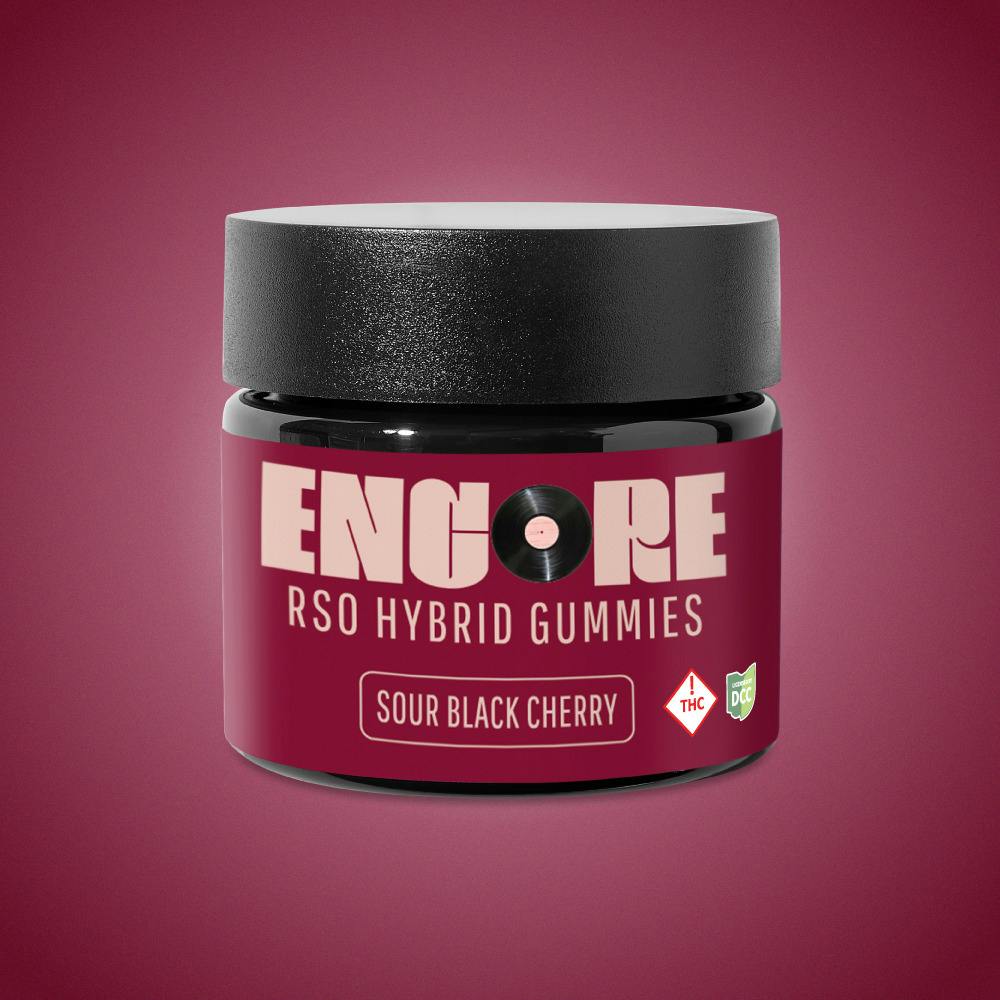 Sour Black Cherry (Hybrid) - RSO Gummies - 10PK