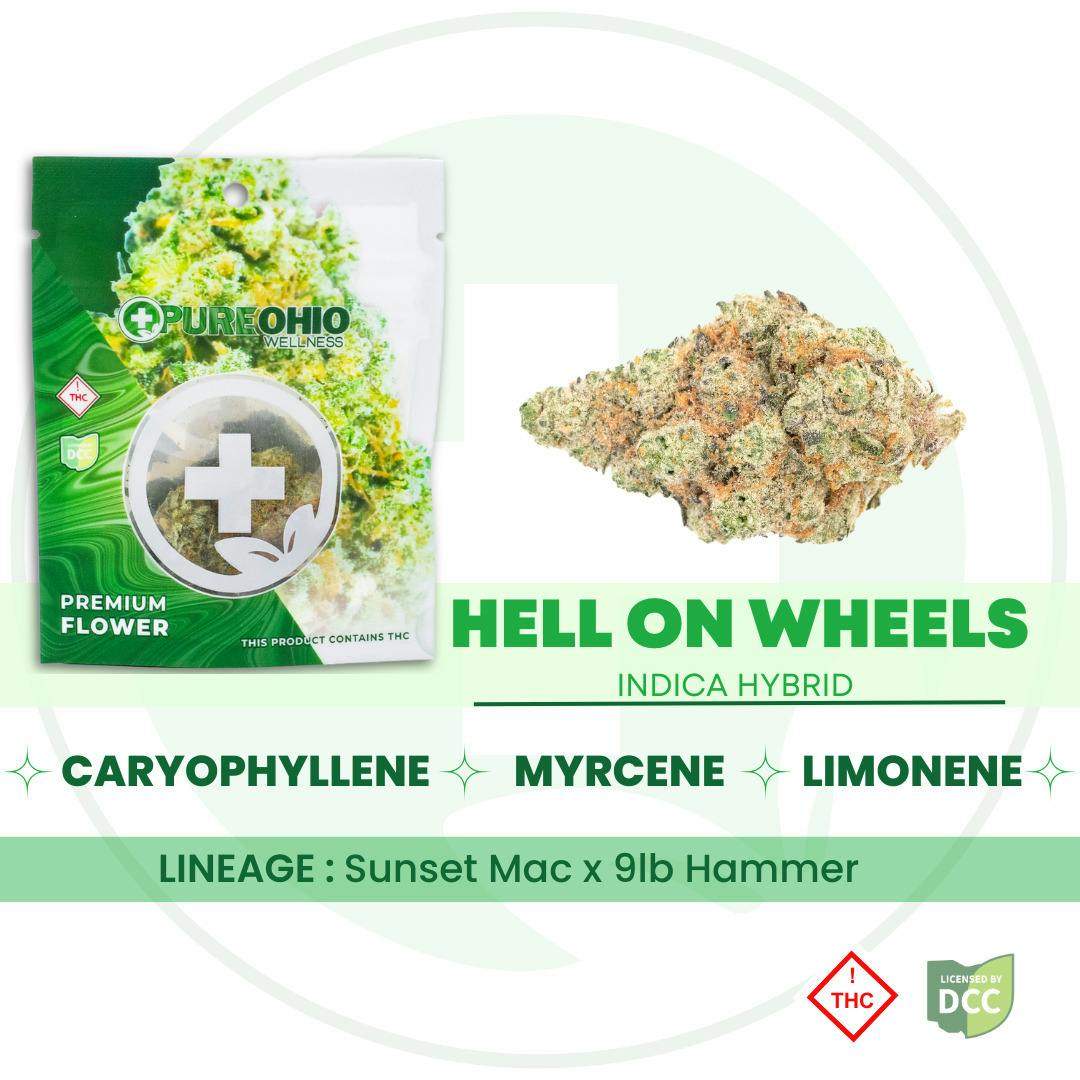 Hell on Wheels (Indica Hybrid) at Pure Ohio Wellness