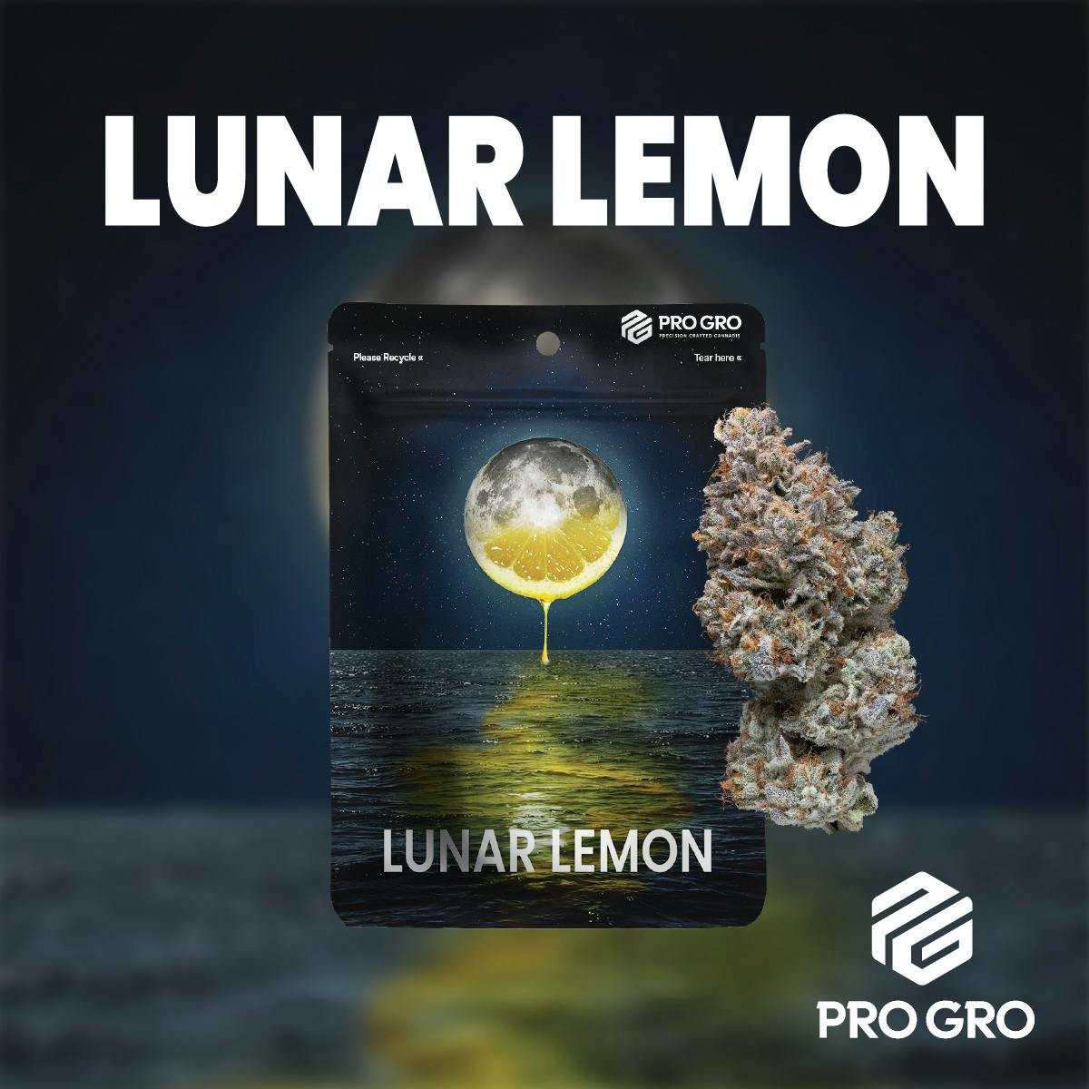 PRO GRO | LUNAR LEMON | SATIVA | PRE-PACKAGED 8TH | 3.5G | REC