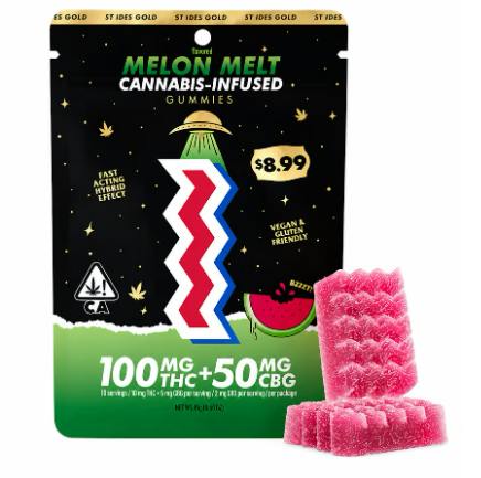 ST Ides - 100mg 2:1 THC:CBG Gummies - Melon Melt