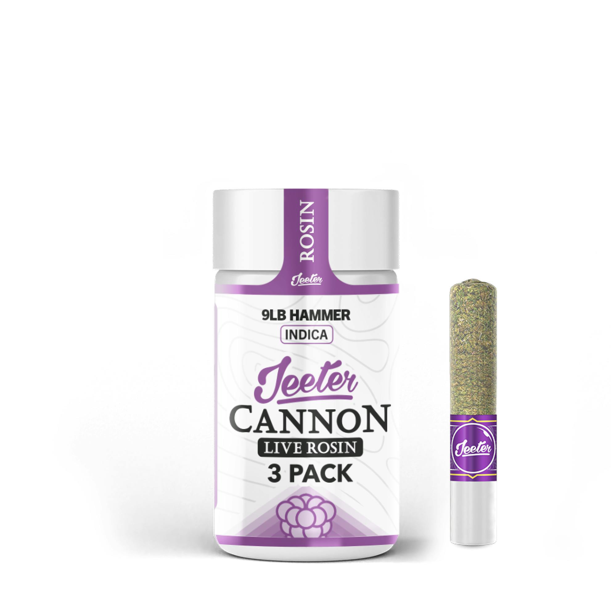 JEETER - ROSIN INFUSED 3PK BABY CANNON - 9LB HAMMER
