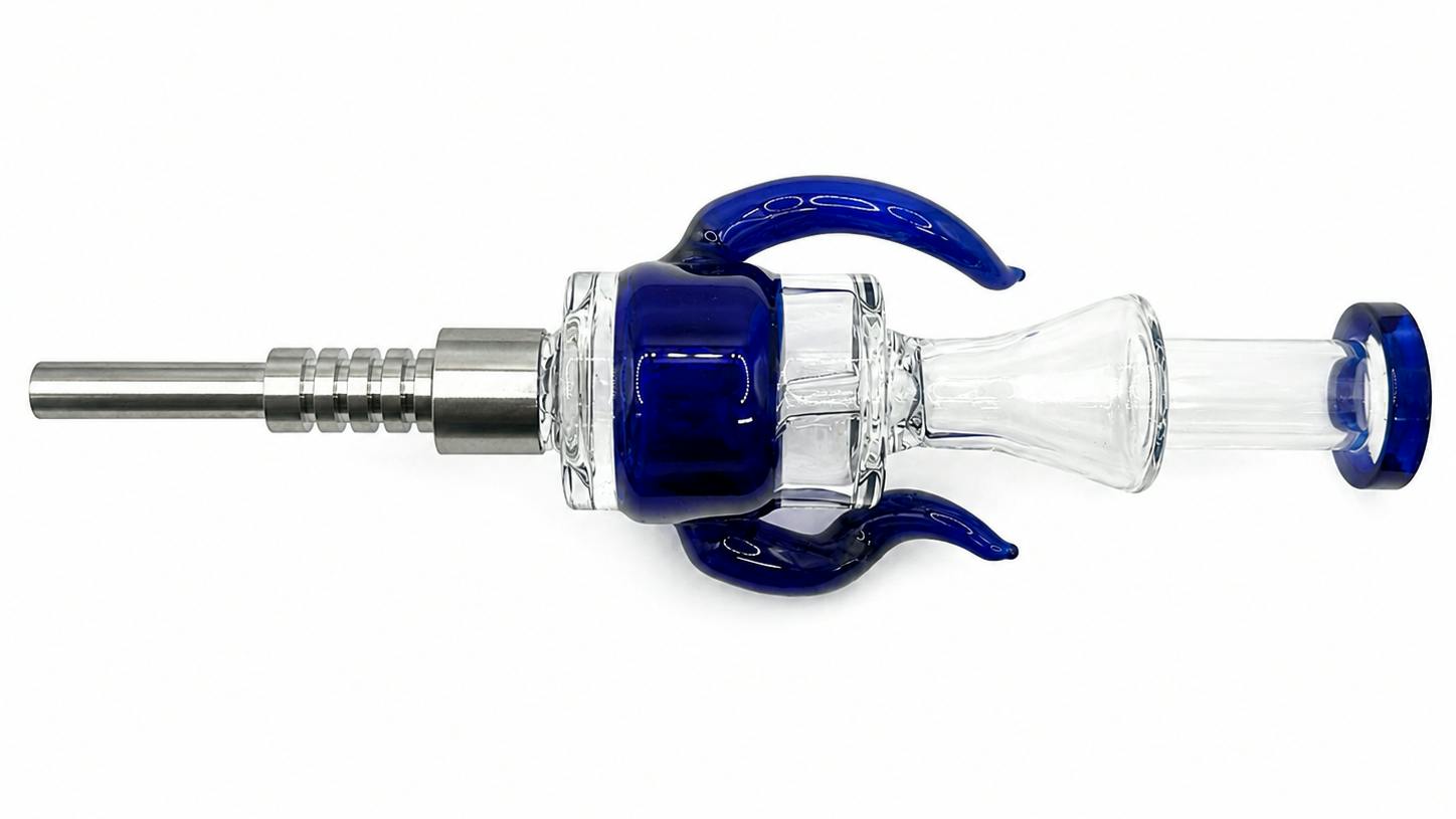 Nectar Collector - Blue Flame w/ Titanium Tip