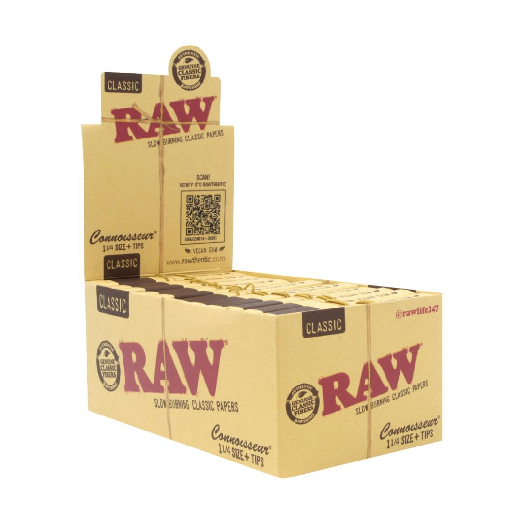 Raw Classic 1- 1/4' Papers w/Tips