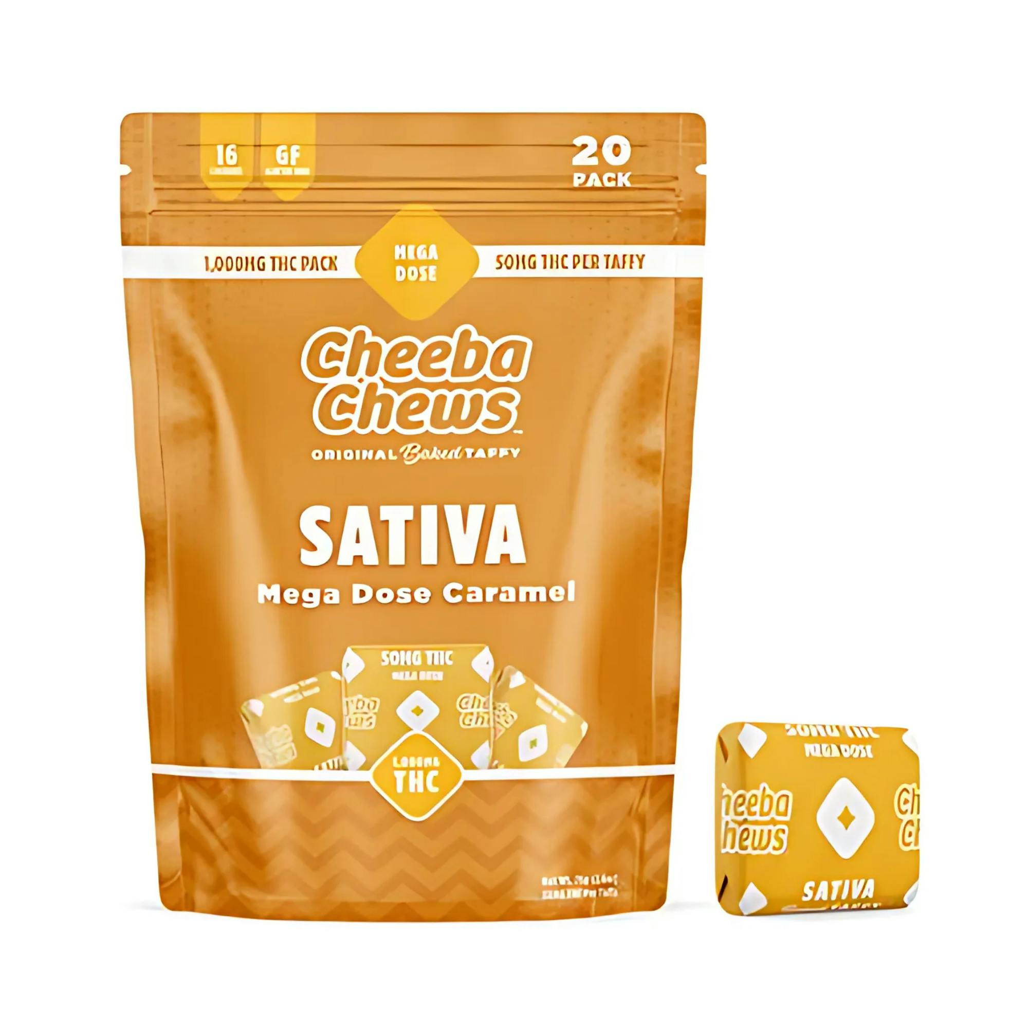 Cheeba Chews | Caramel Taffy Chews | 1000mg | 20ct | 50mg/ea