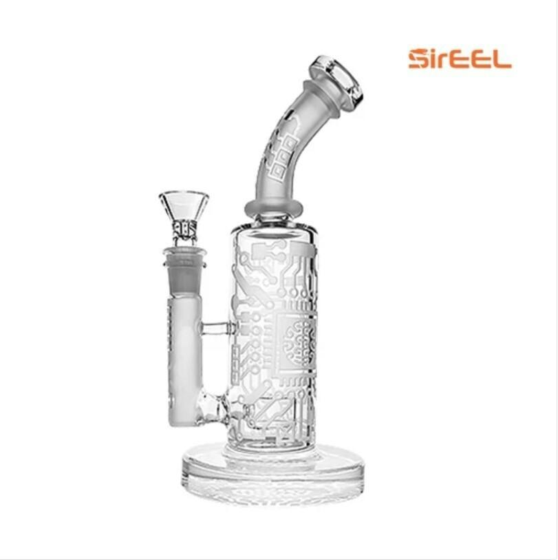 SirEEL 8" Clear Etched Water Bong
