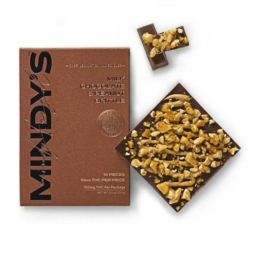Mindy's Milk Chocolate Peanut Brittle Bar 100mg (10ct)