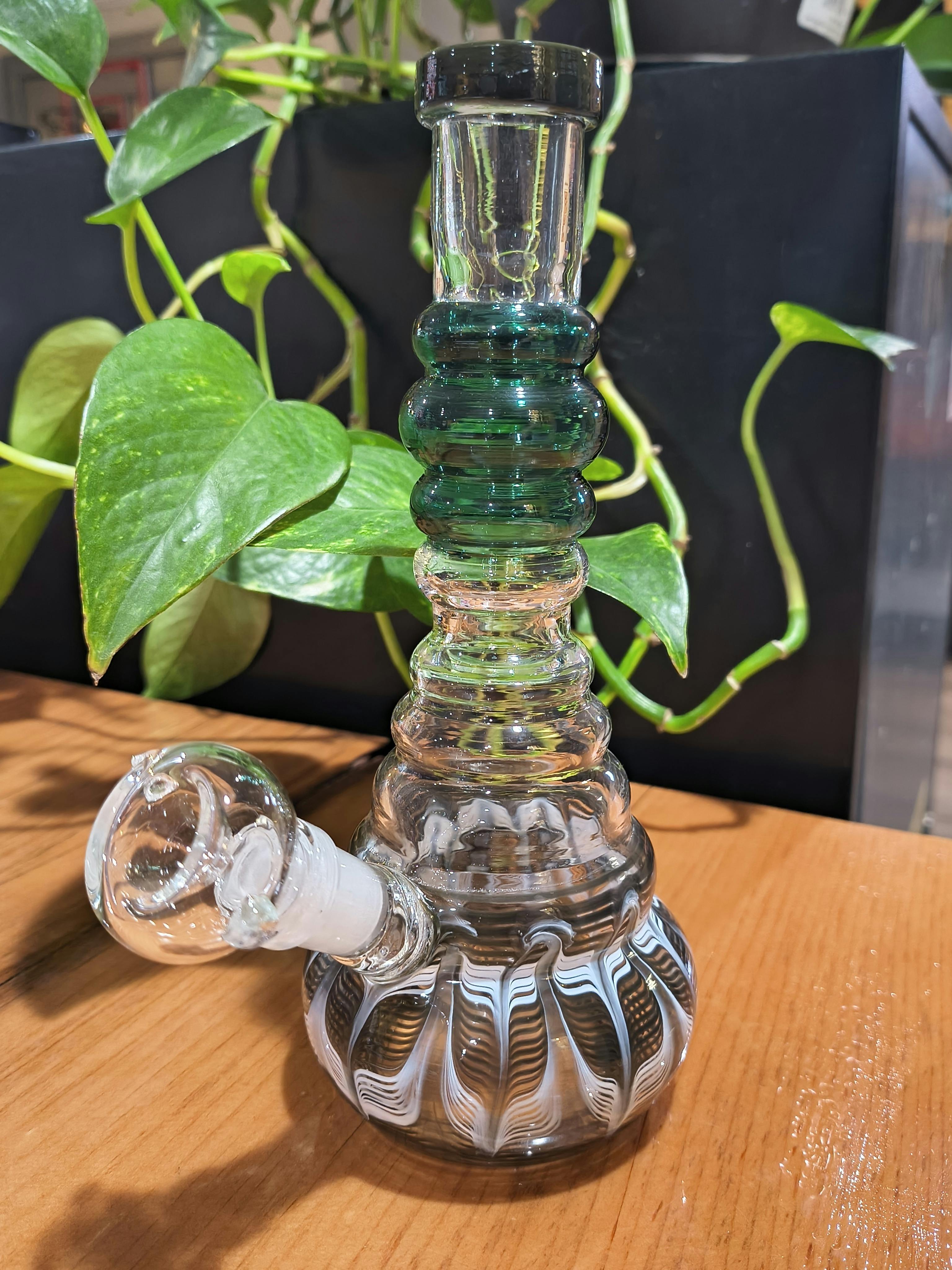 Round Base Ribbed Design Dab Rig at Lakewood Cannabis