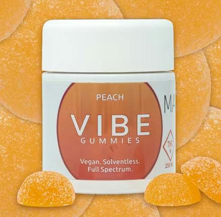 Vegan Live Rosin Peach Gummies 10pk