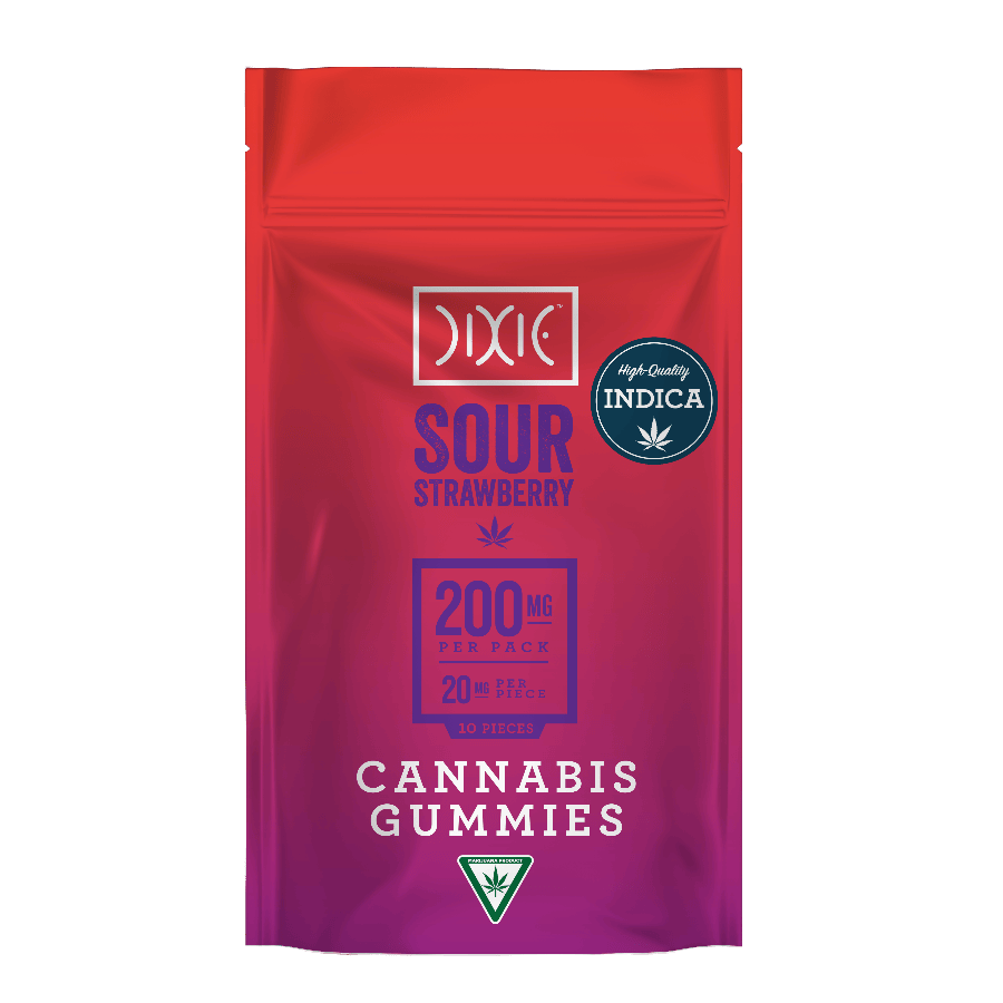 Sour Strawberry Gummies 200mg - REC
