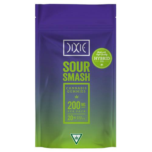 Dixie Sour Smash Hybrid Gummies 200mg THC